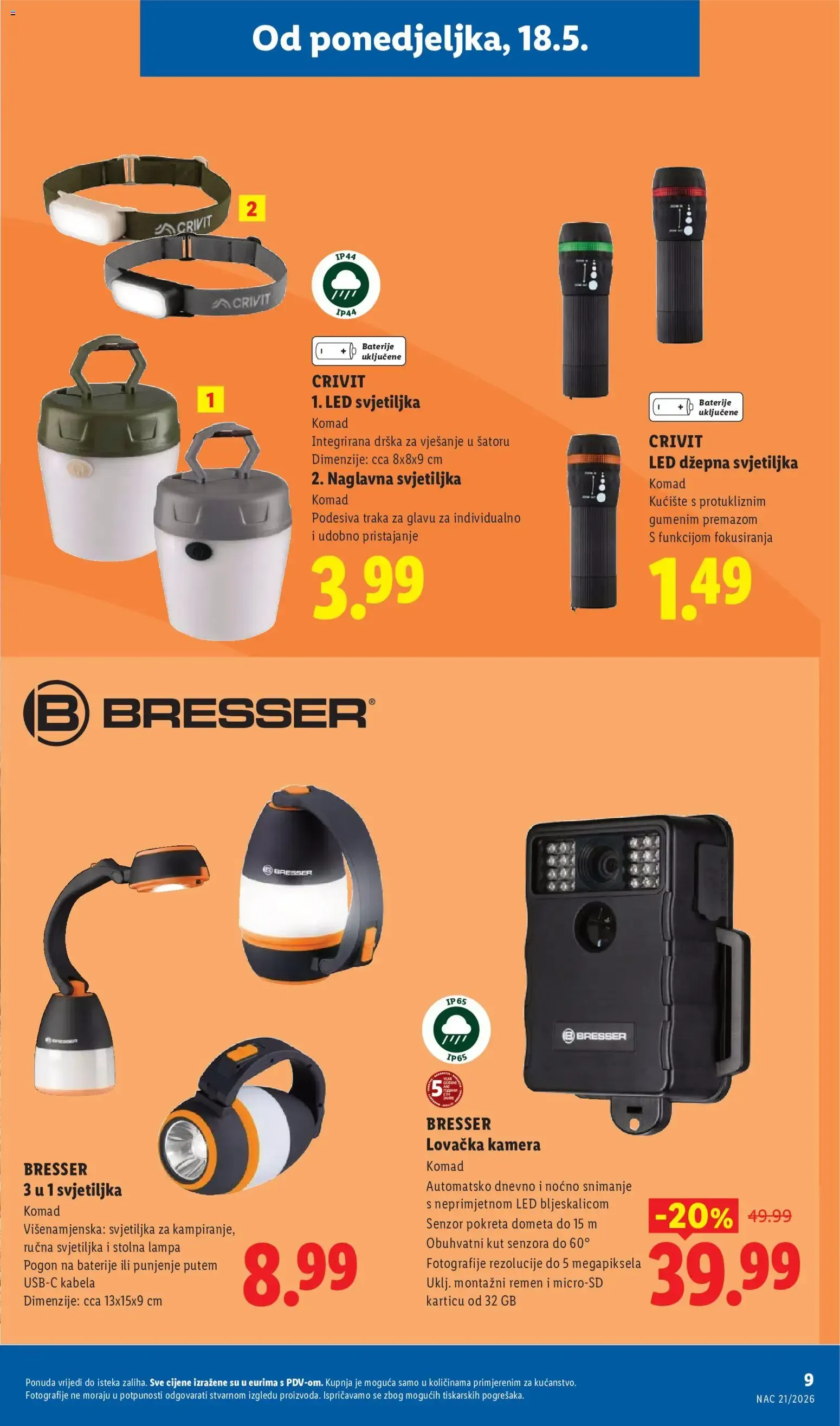 Katalog Lidl CRIVIT Find your move novi od 18.05.2026 na listanje > letak digitalni od 18. svibnja do 31. kolovoza 2026. - Pregled Stranica 9
