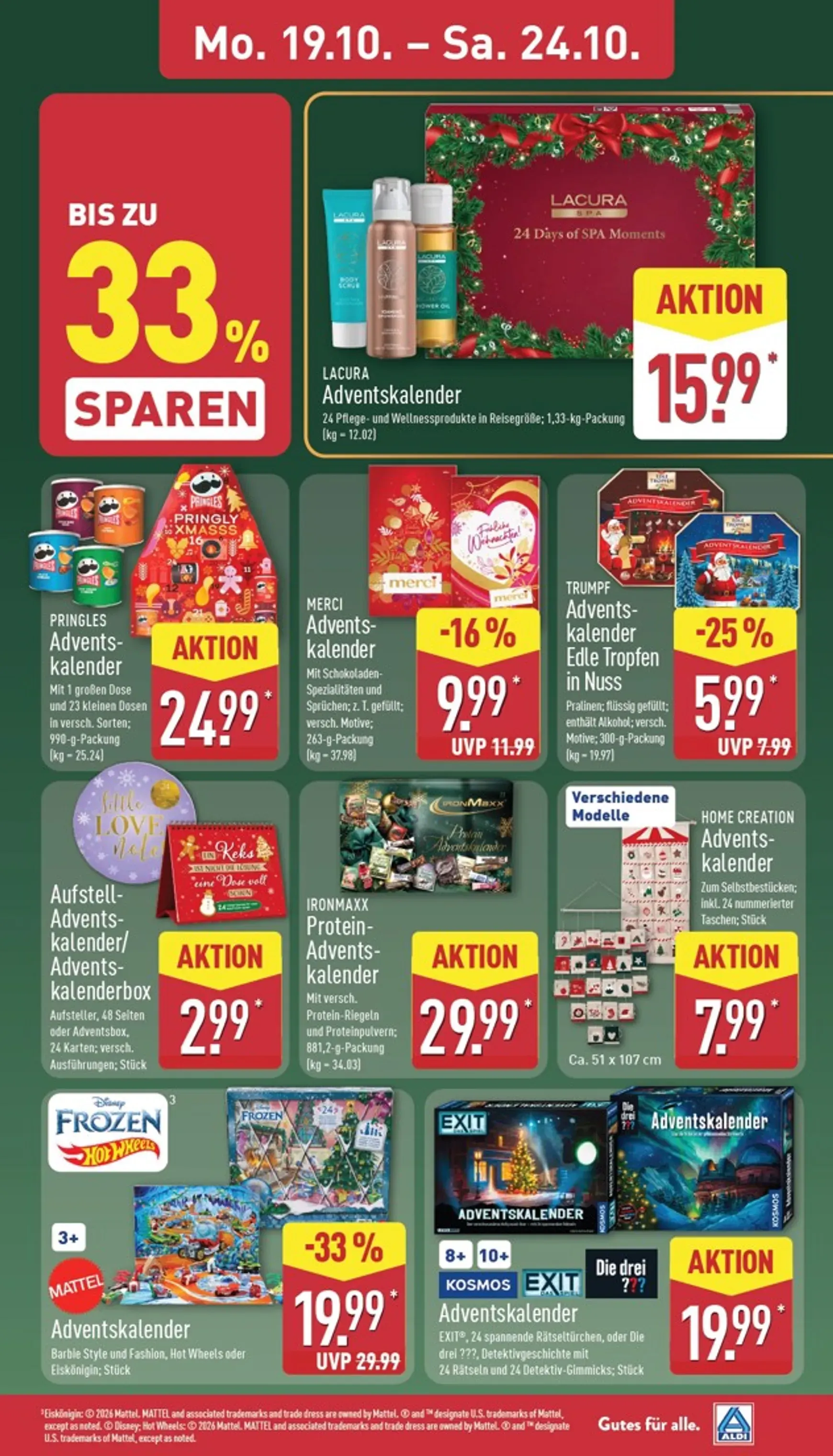 ALDI: Gutes für alle. Zum ALDI Preis. von 19. Oktober bis 24. Oktober 2026 - Prospekt seite 11