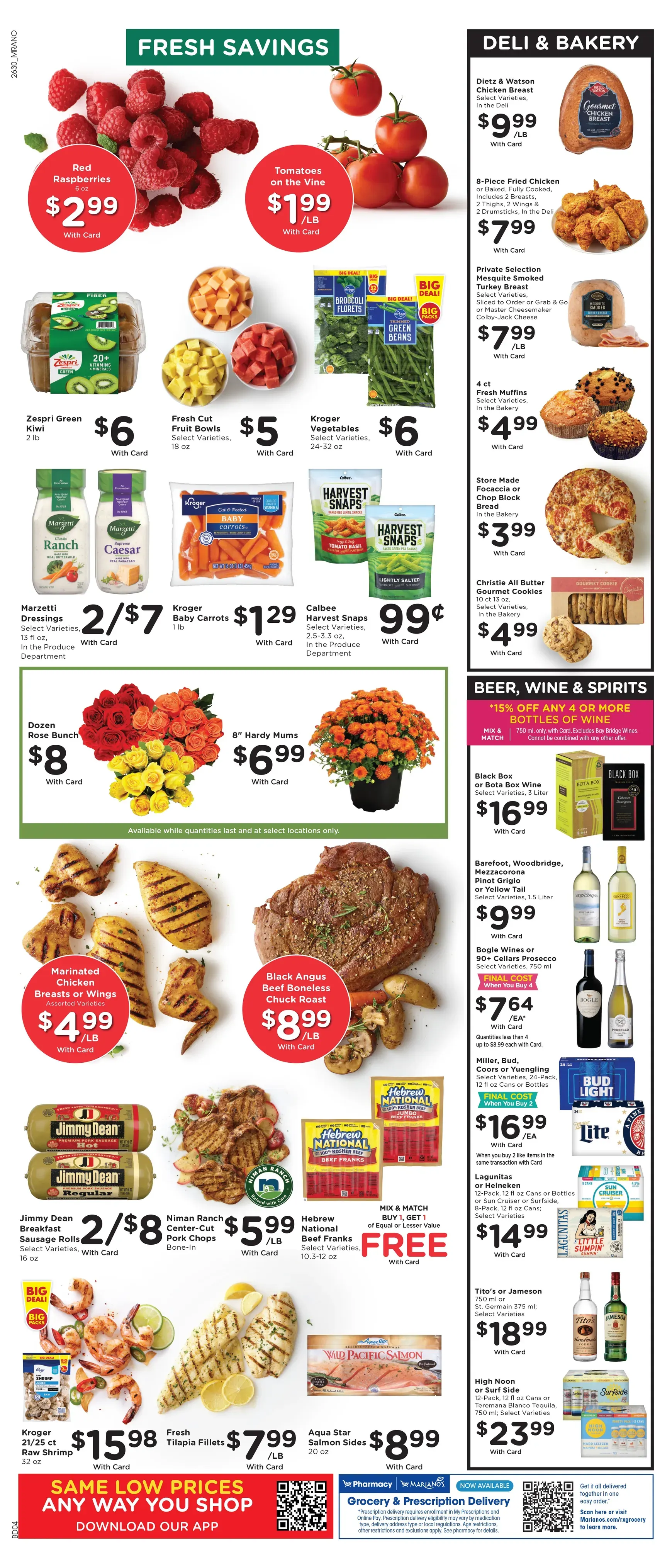 Weekly promotion Current Mariano's leaflet valid from Wednesday 08/26/2026 to Tuesday 09/01/2026 spanning from August 26 to September 1 2026 - Page 9 for Catalogue 365