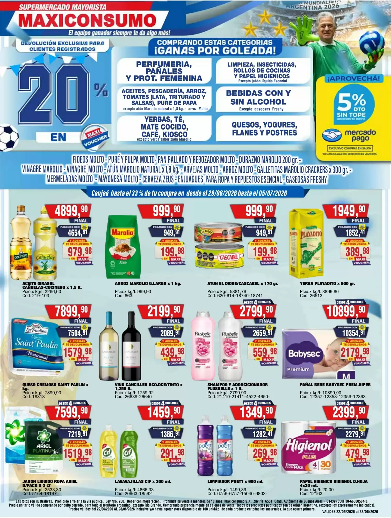 Ofertas de Ofertas Maxiconsumo 22 de junio al 28 de junio 2026 - Página 1 del catálogo