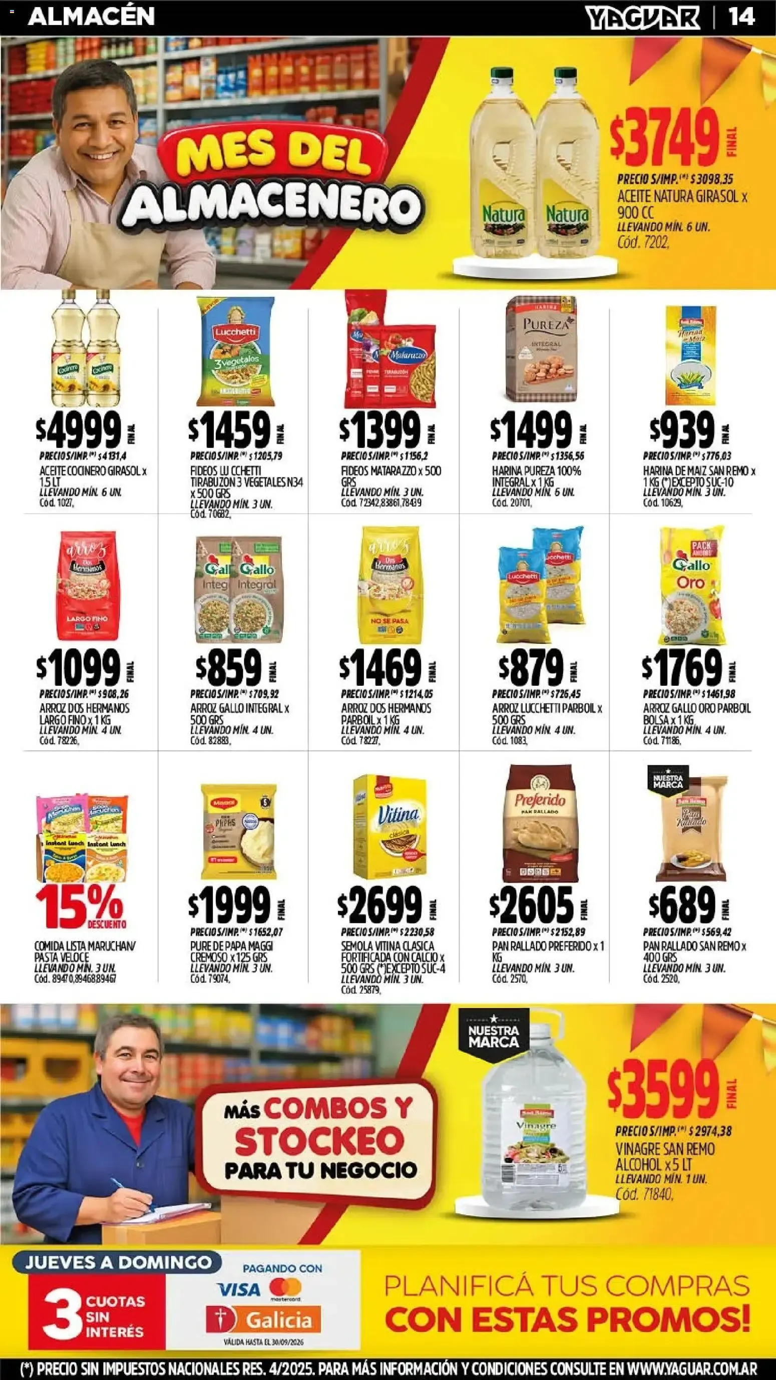 Ofertas de Mayorista Yaguar - Mes del Almacenero - P. Chacabuco 21 de septiembre al 27 de septiembre 2026 - Página 14 del catálogo