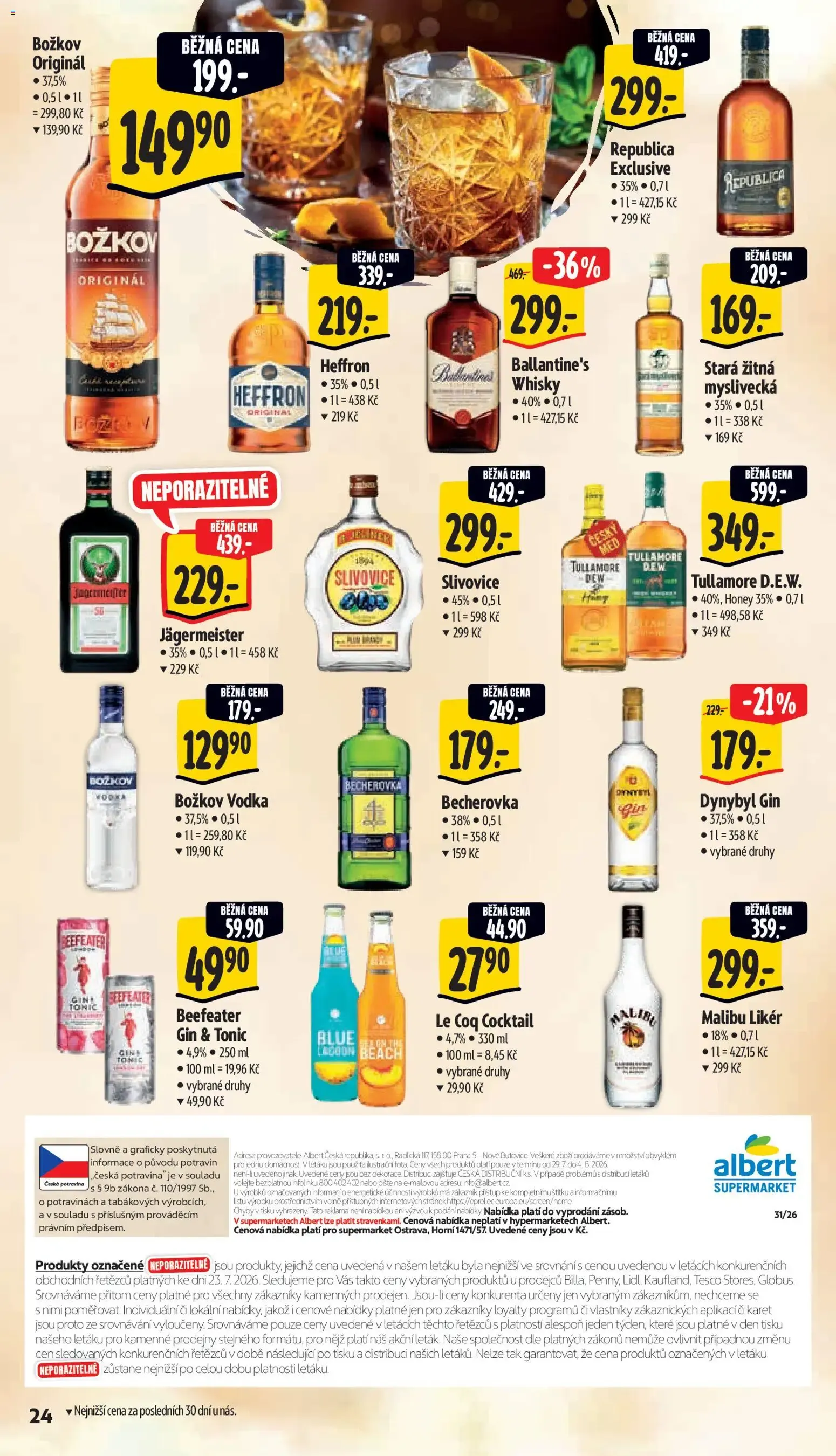 Albert leták - Supermarket - Ostrava od 29.07.2026 - Akční leták - 29. července 4. srpna 2026 - Page 38