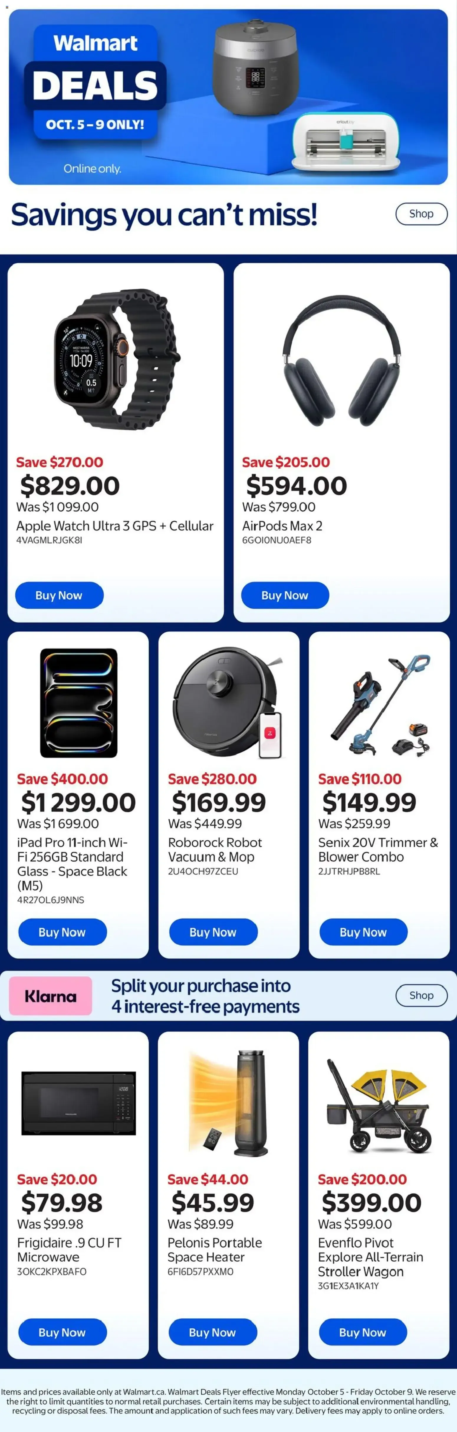 Walmart Deals: Oct 5-9 from October 5 to October 9 2026 - flyer page 1