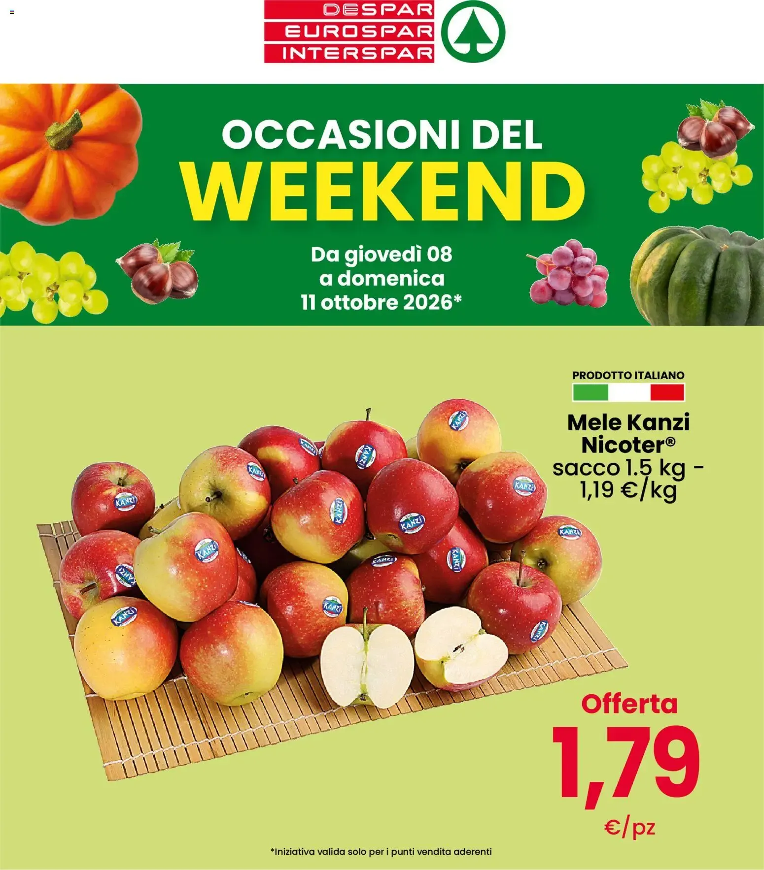 Nuovo Eurospar volantino Weekend dal 08/10/2026 > offerte anteprima 🛍️ da 8 ottobre a 11 ottobre di 2026 - Pagina del volantino 1