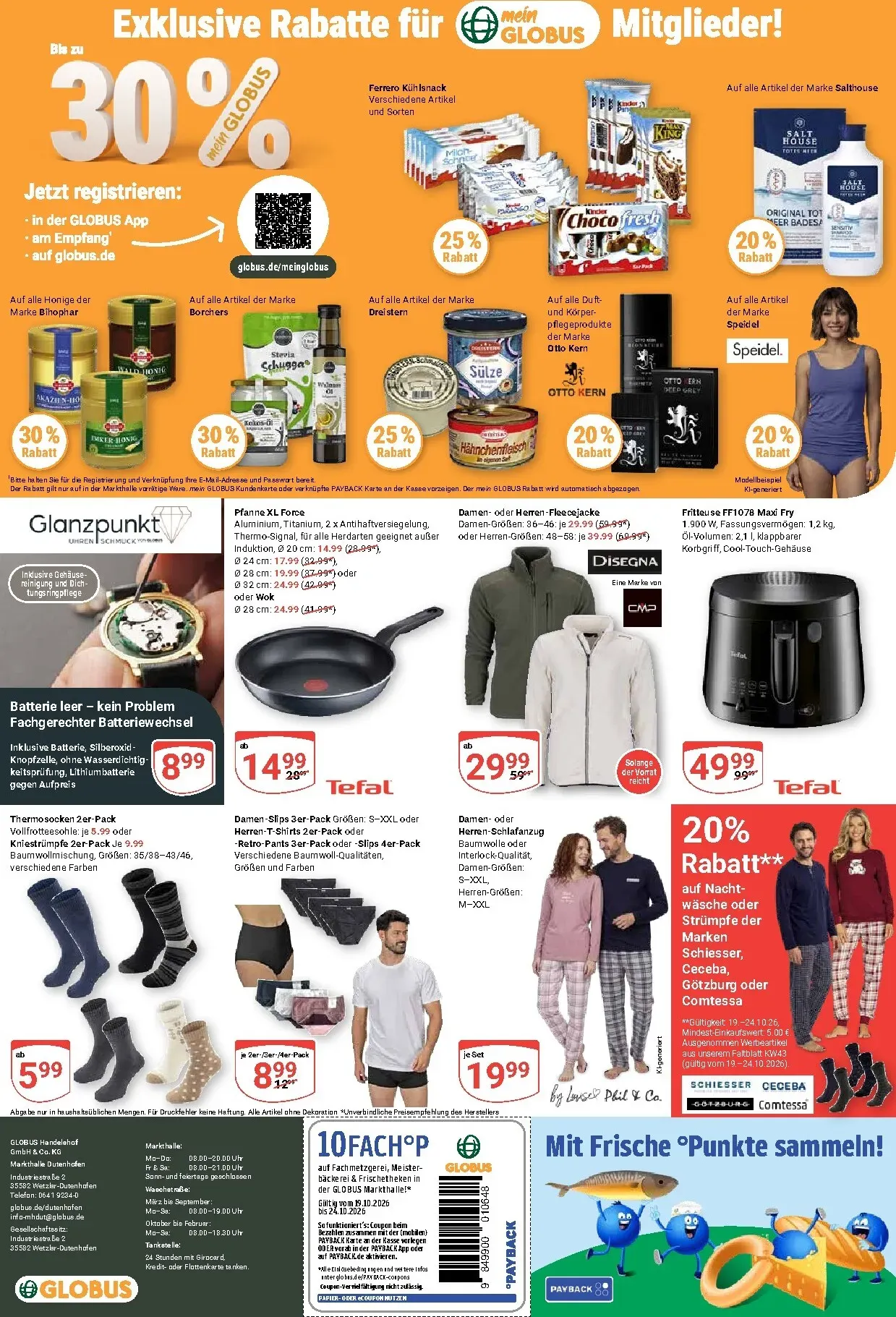Globus - Dutenhofen Prospekt nächste Woche – von Montag 19.10.2026 bis Samstag 24.10.2026 von 19. Oktober bis 24. Oktober 2026 - Prospekt seite 28