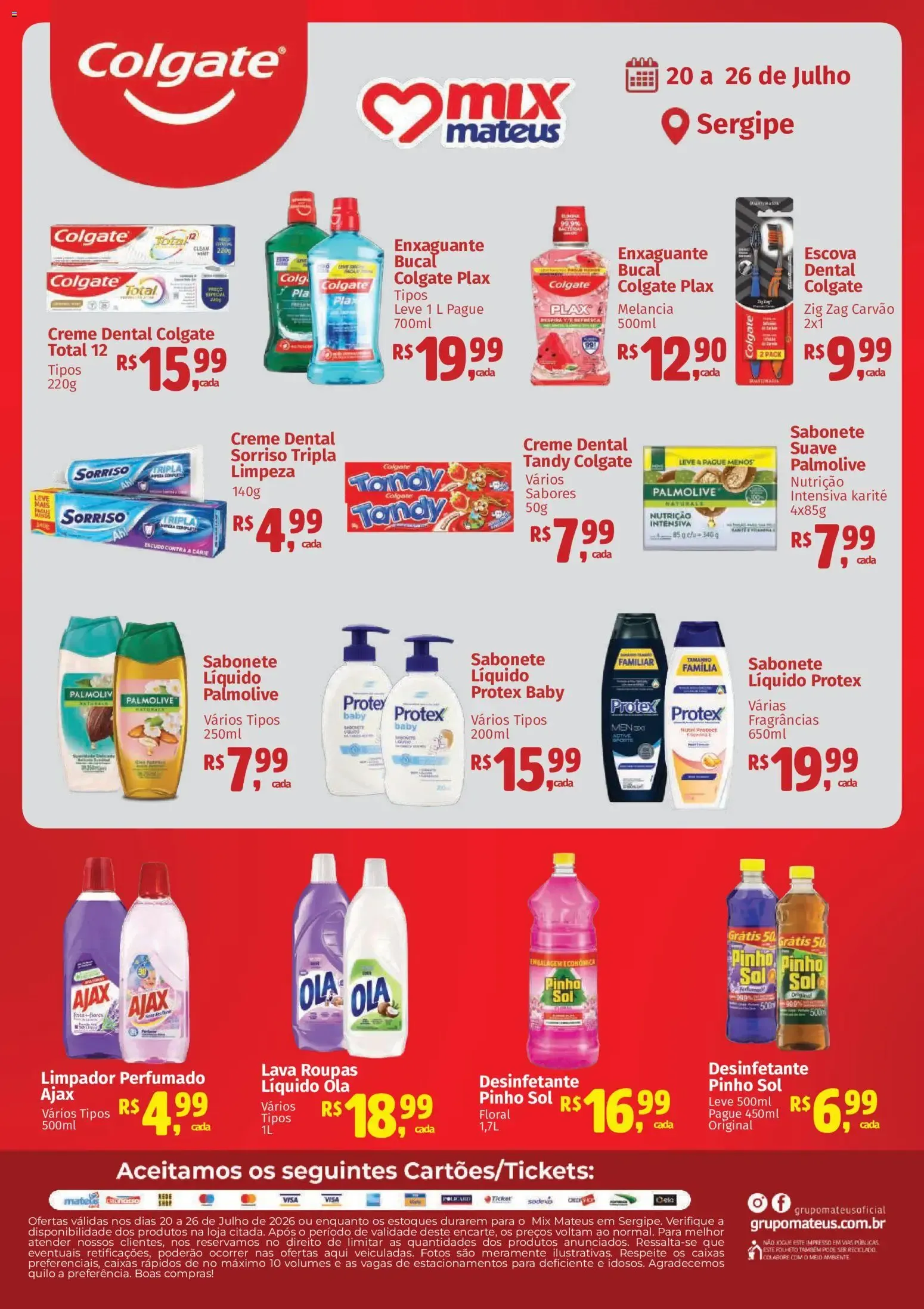 Encarte de Mateus ofertas Colgate de 20/07/2026 | Promoções Online 20 de julho até 26 de julho 2026 - Pagina 1
