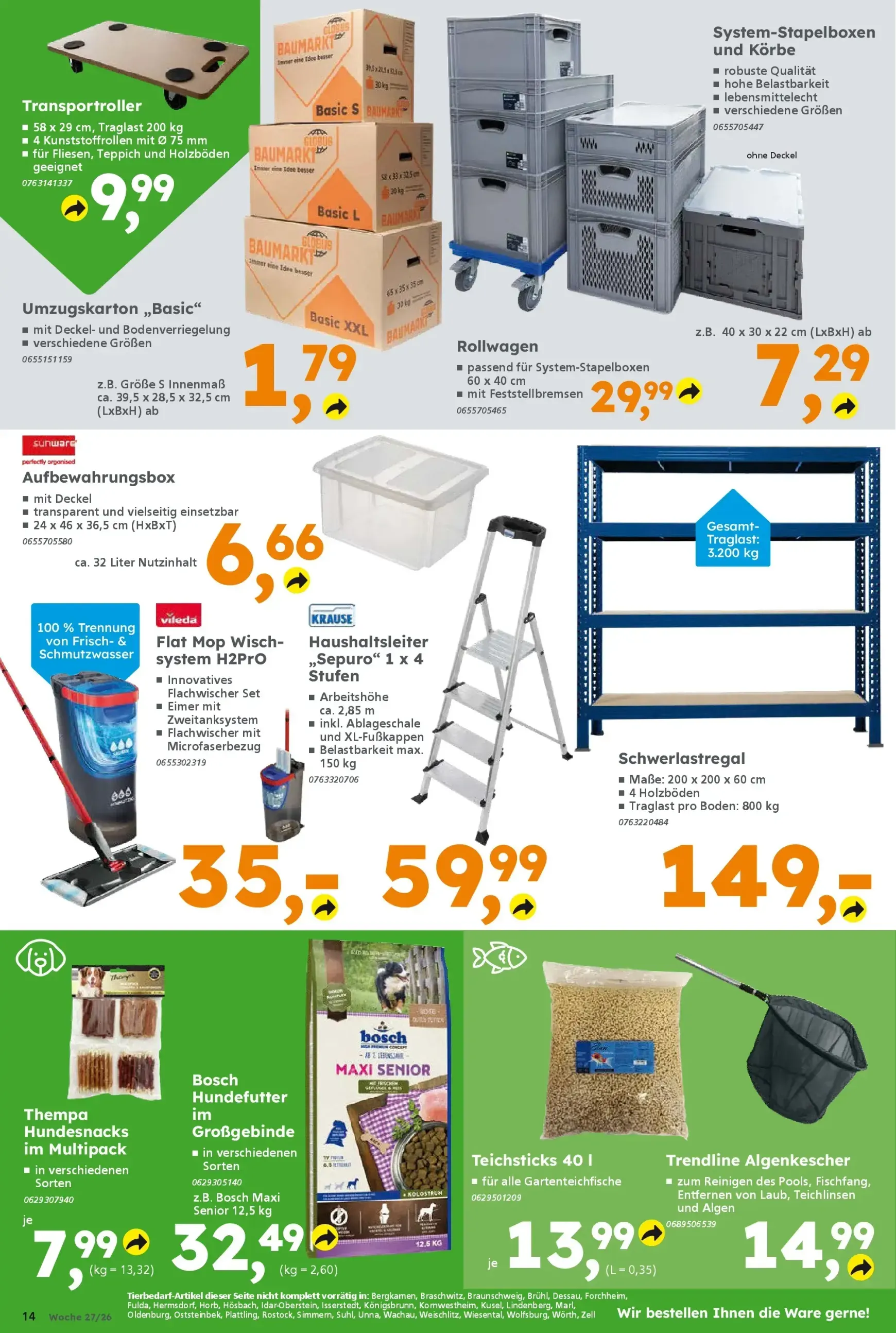 Globus Baumarkt Prospekt – von Montag 29.06.2026 bis Samstag 04.07.2026 von 29. Juni bis 4. Juli 2026 - Prospekt seite 14