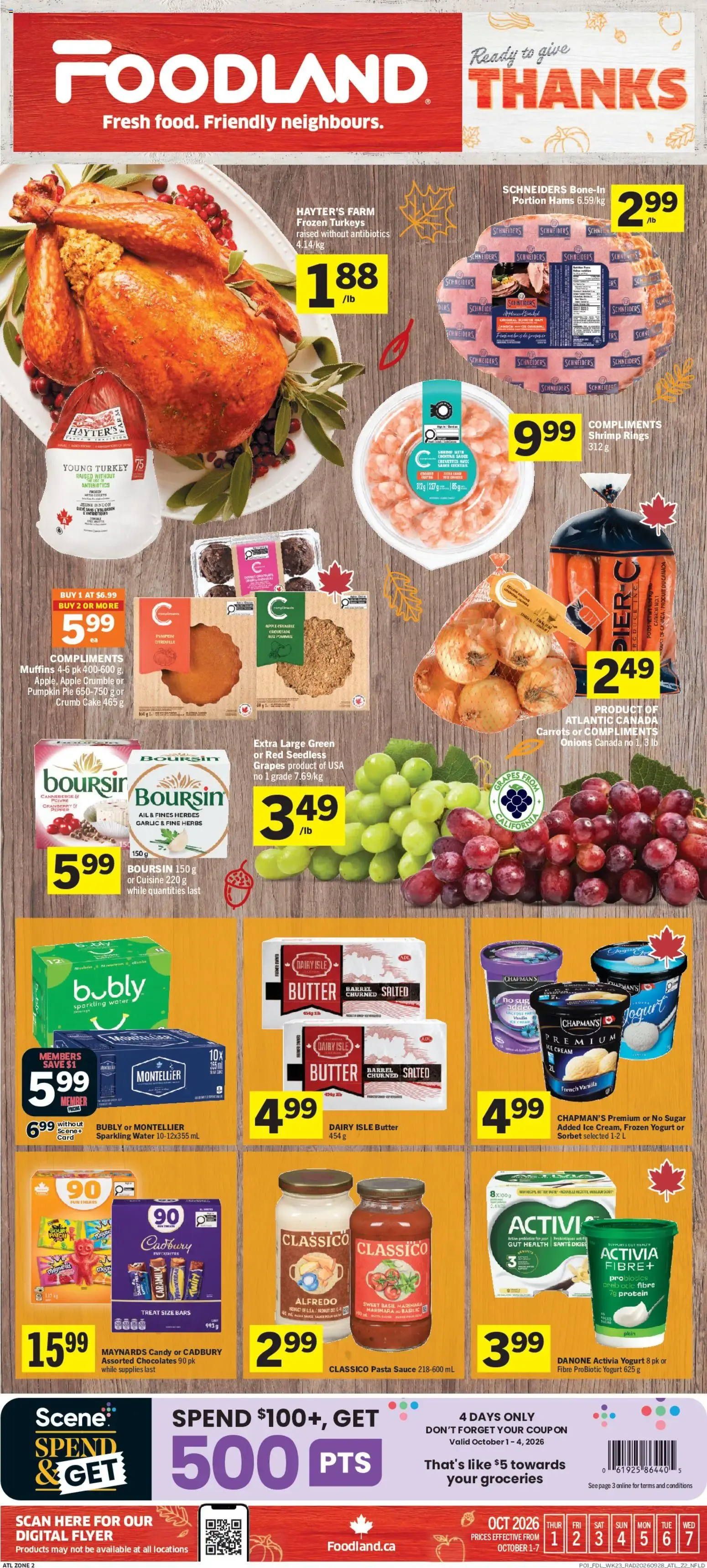 Foodland weekly flyer / circulaire from Oct 1, 2026 > weekly specials & deals