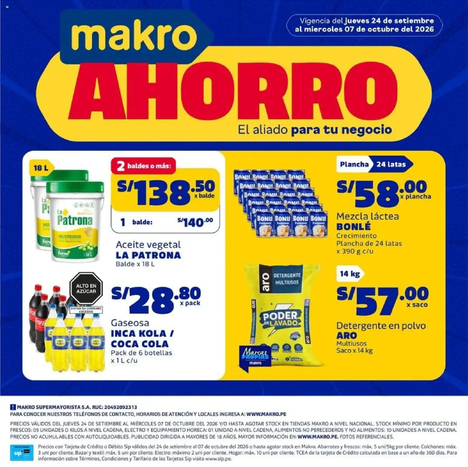Catalogo de Makro AHORRO El aliado para tu negocio 24 de setiembre al 7 de octubre 2026 - Pag 1