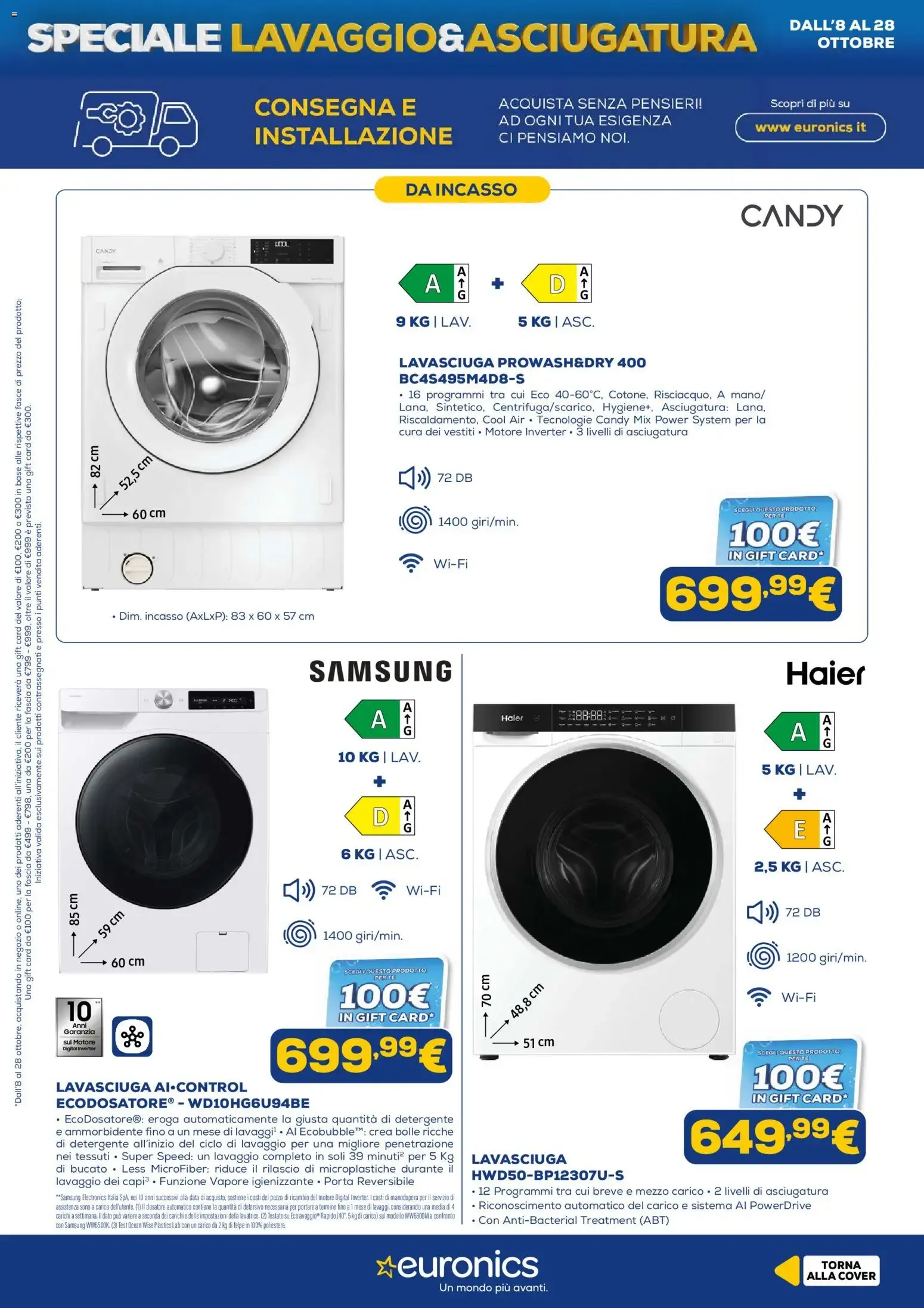 Euronics: Speciale Lavaggio & Asciugatura da 8 ottobre a 28 ottobre di 2026 - Pagina del volantino 12