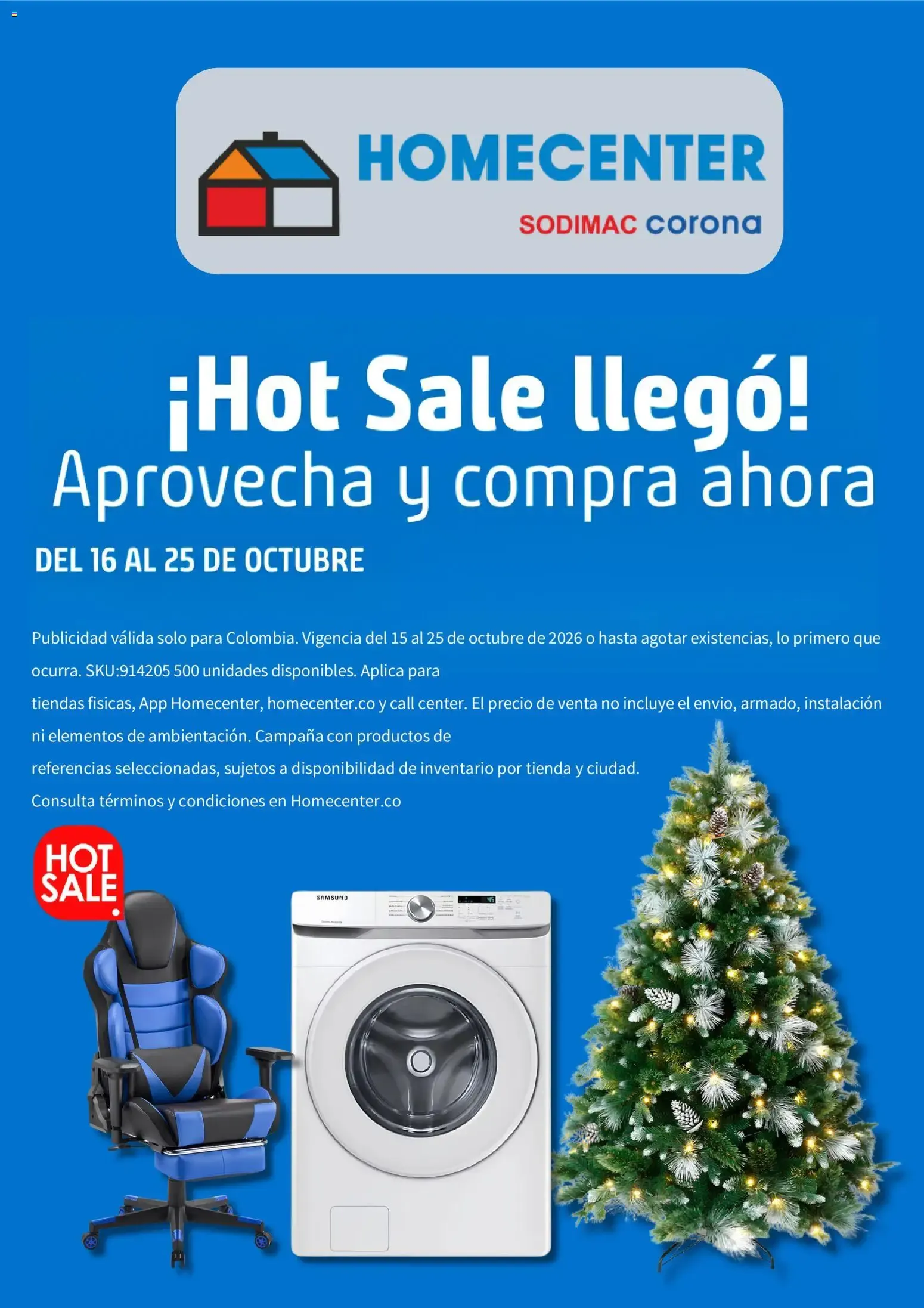 Homecenter Hot Sale desde el 16/10/2026 > Revistas Octubre