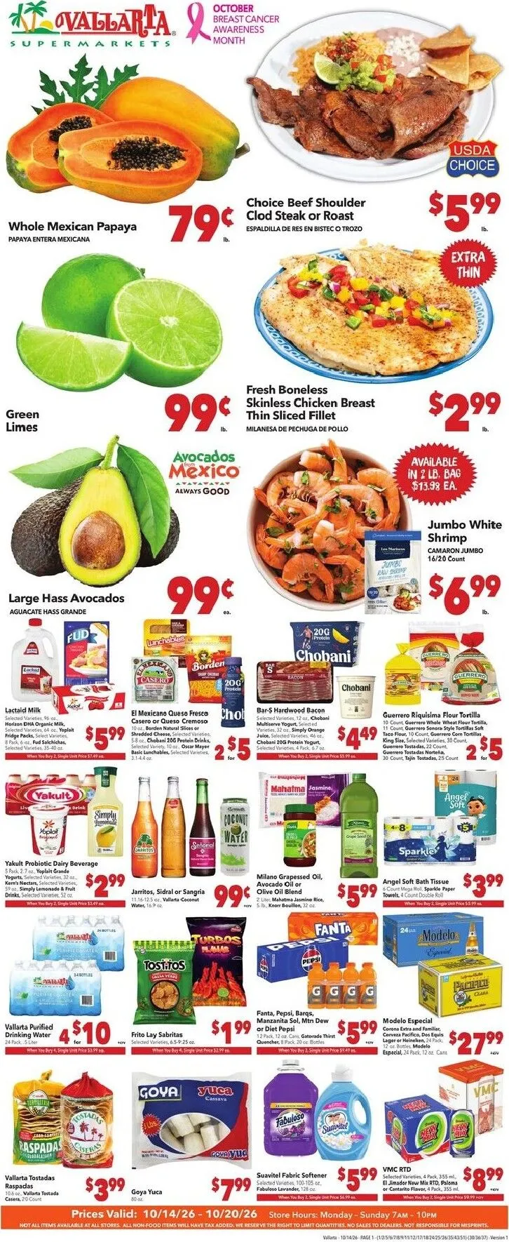 Current Vallarta leaflet valid from Wednesday 10/14/2026 to Tuesday 10/20/2026