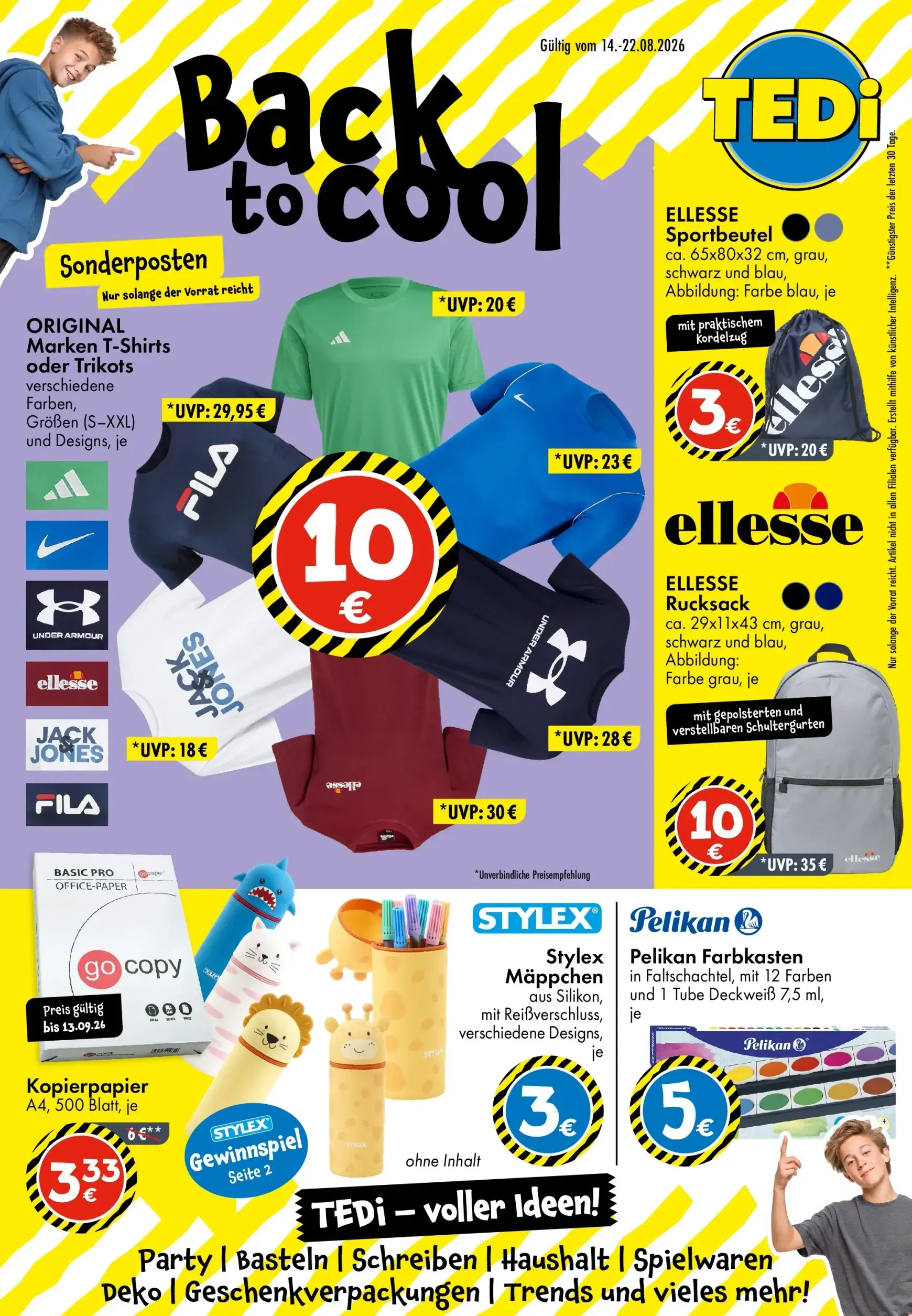 TEDi - Back to school Prospekt – von Freitag 14.08.2026 bis Samstag 22.08.2026