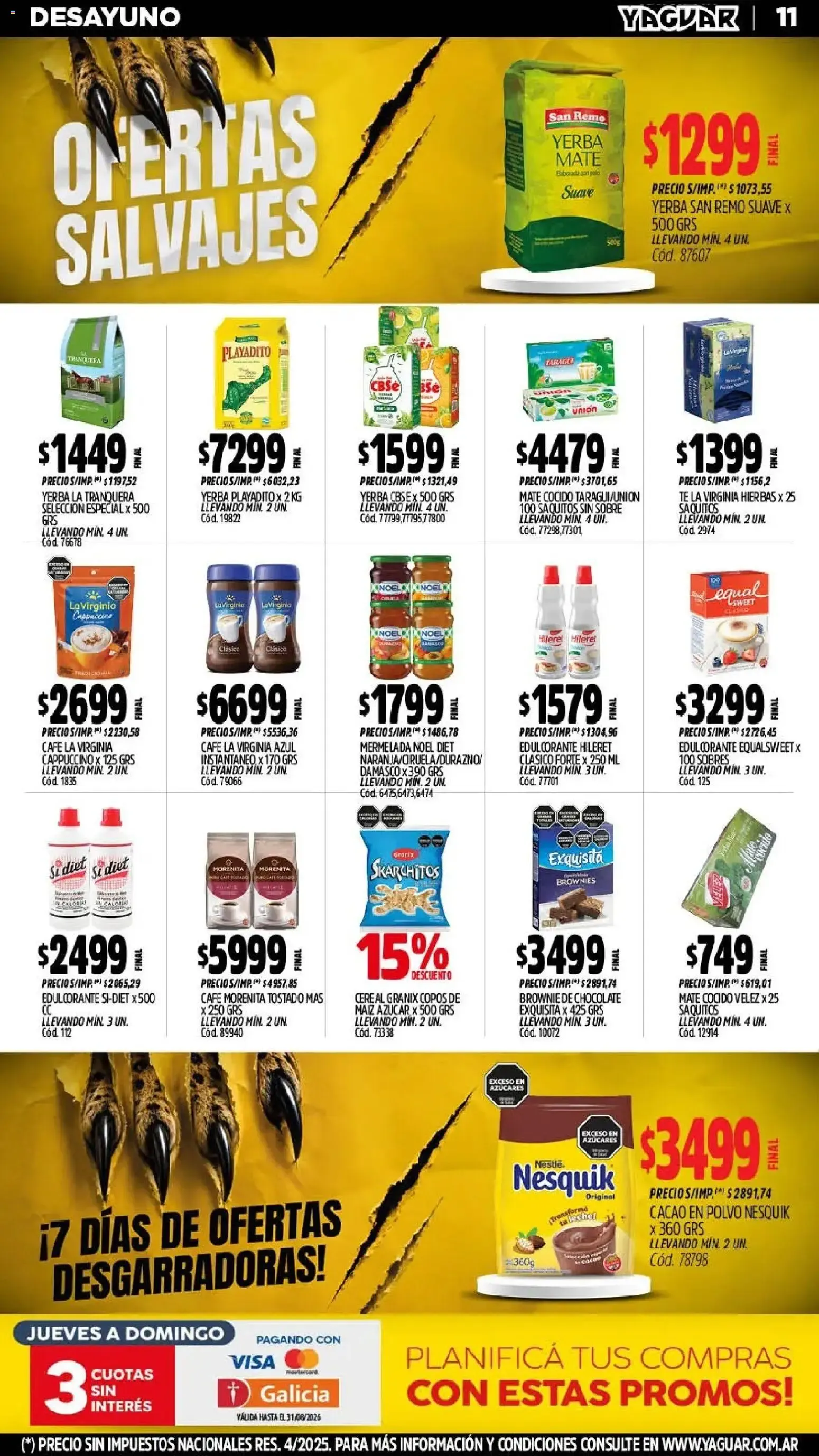 Ofertas de Yaguar - Oferta Semanal Córdoba del 03/08/2026 - 09/08/2026 3 de agosto al 9 de agosto 2026 - Página 12 del catálogo