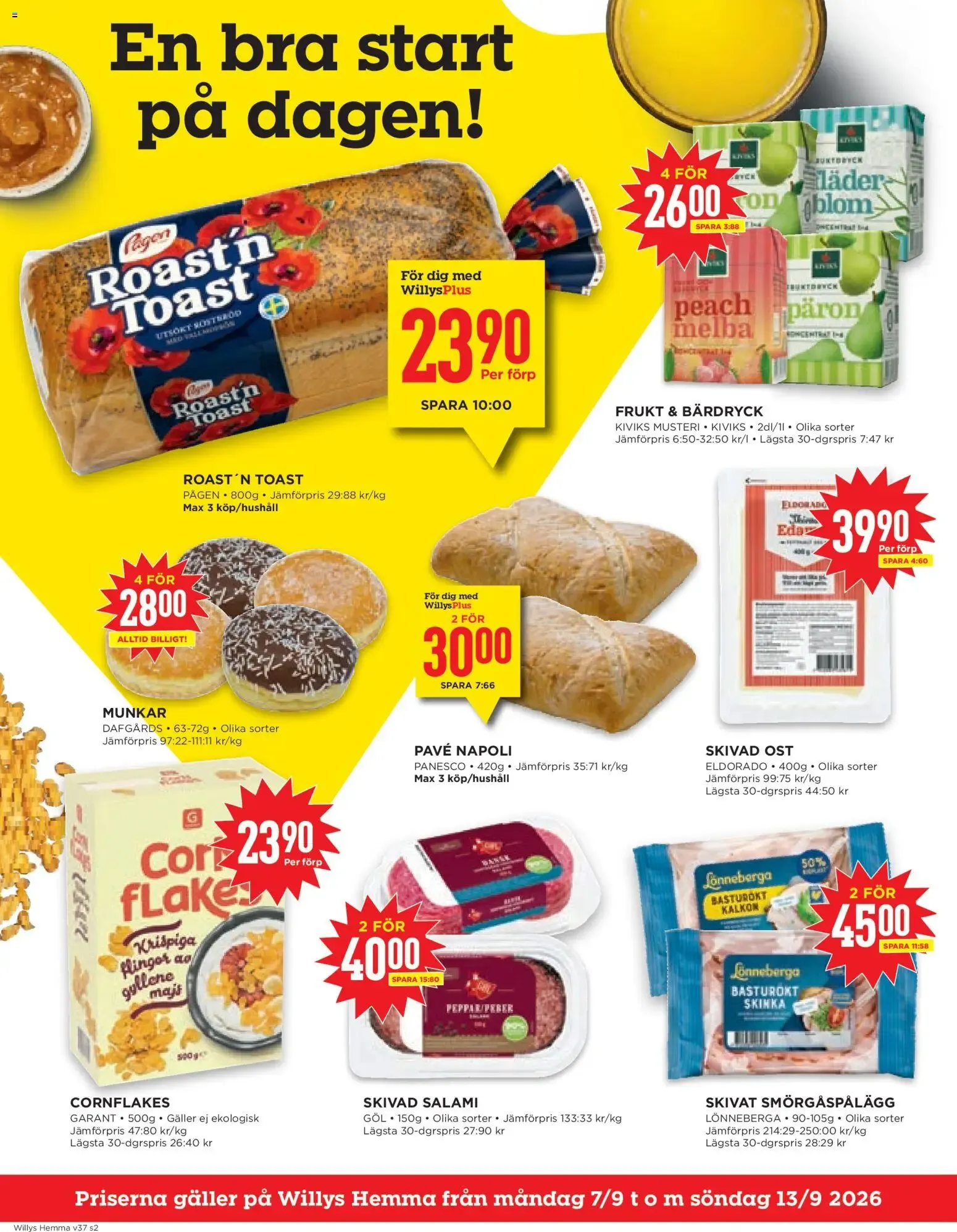 Willys erbjudanden Hemma från 07/09/2026 - 13/09/2026 > Reklamblad nuvarande rabatter från 7 september till 13 september 2026 - Reklamblad sidor 2