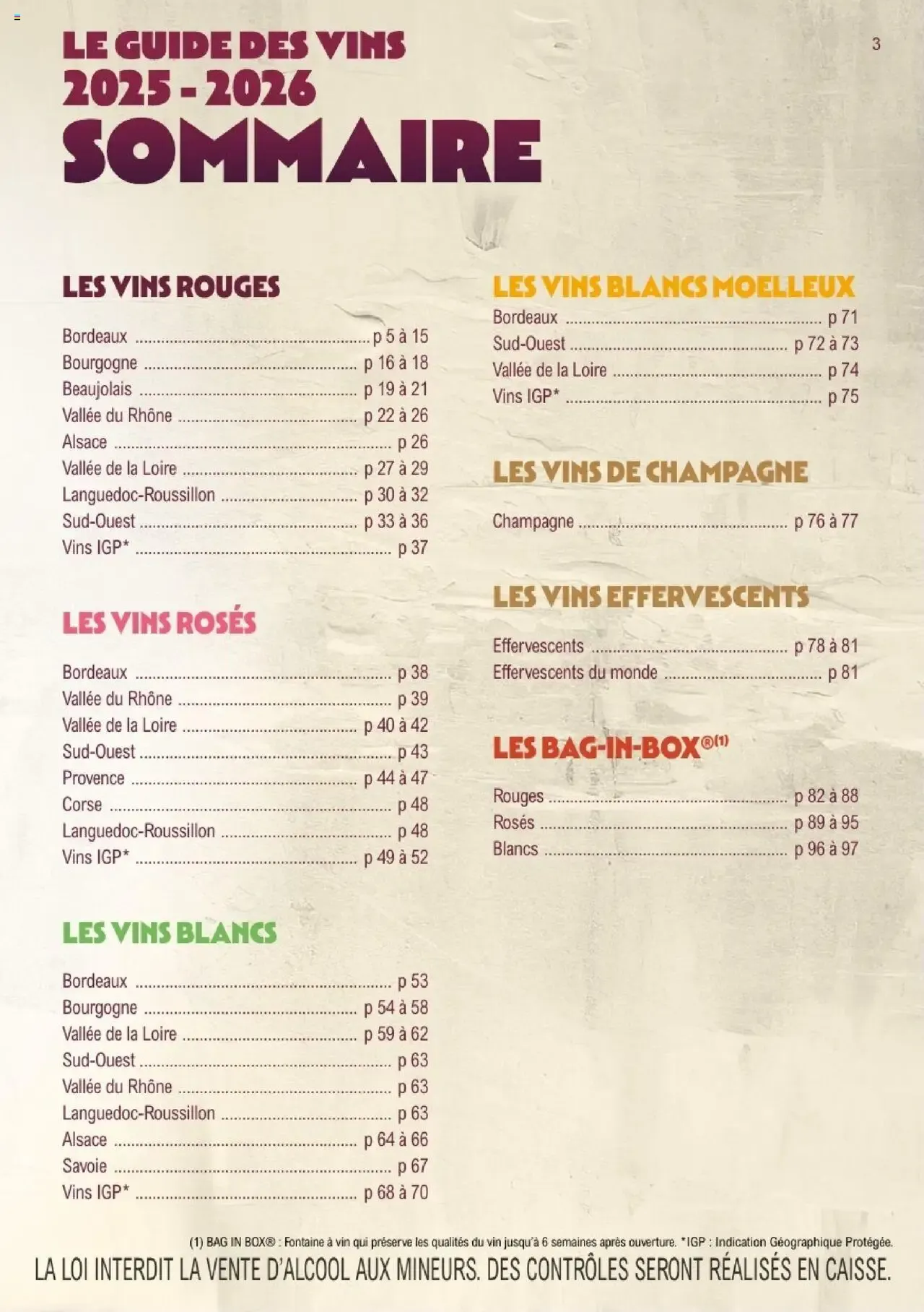 Le Guide des Vins 2025-2026 du 1 septembre au 31 décembre 2026 - Catalogue page 3