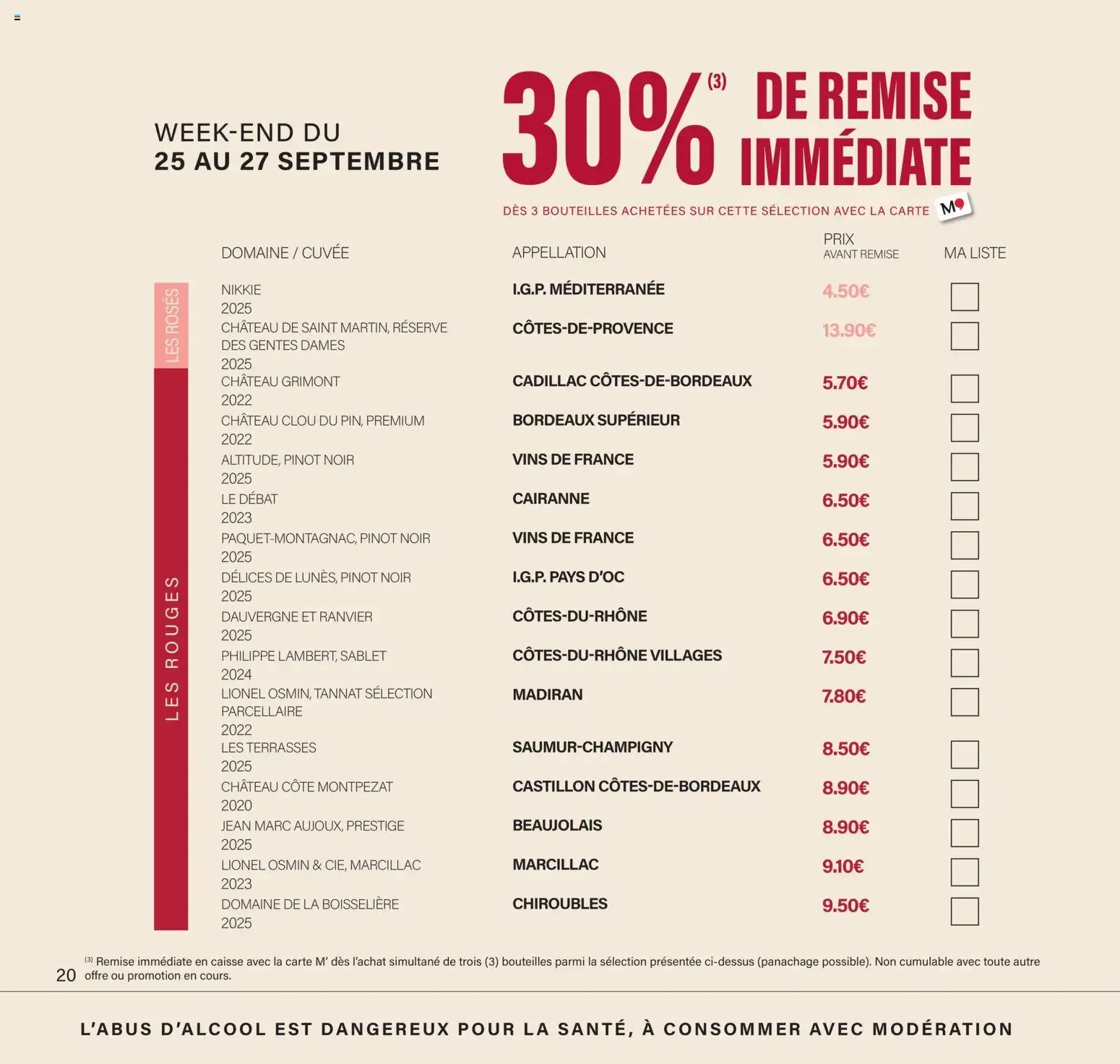 Monoprix - Calendrier des Offres du 11 septembre au 27 septembre 2026 - Catalogue page 20