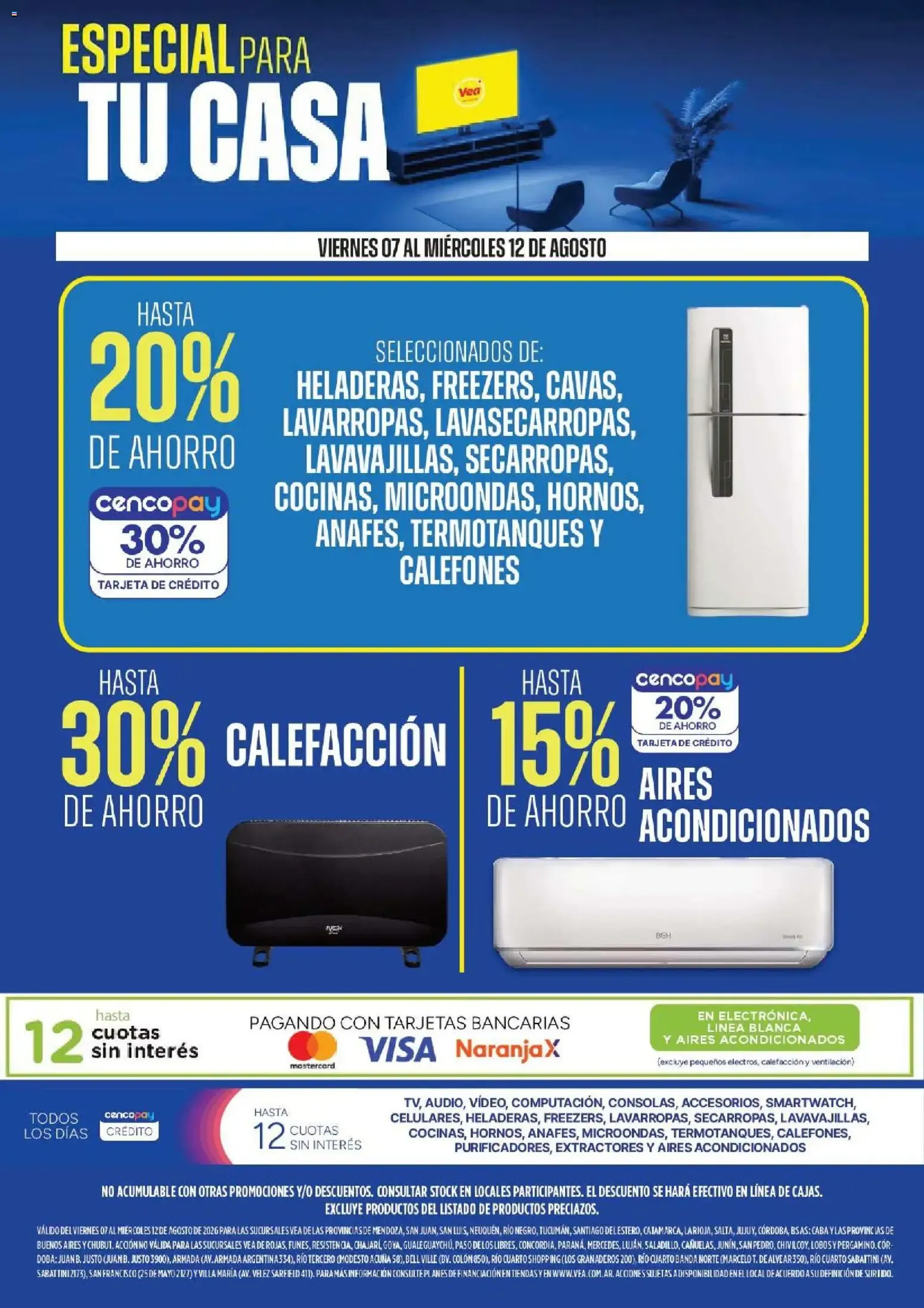 Ofertas de Vea - Especial para tu casa del 07/08/2026 - 12/08/2026 7 de agosto al 12 de agosto 2026 - Página 1 del catálogo