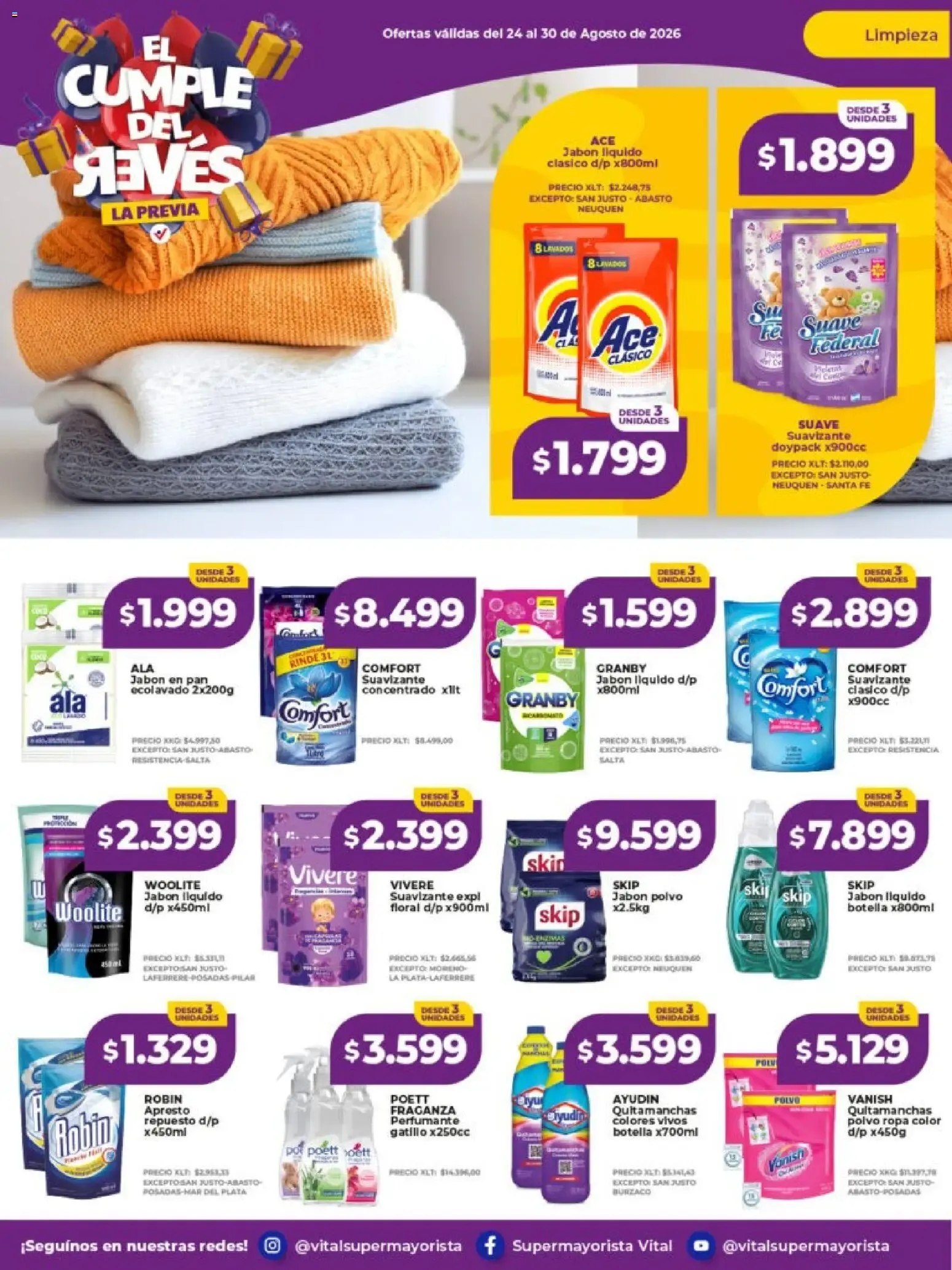 Ofertas de Vital Supermayorista - El Cumple del Revés - Ofertas 24 de agosto al 30 de agosto 2026 - Página 10 del catálogo