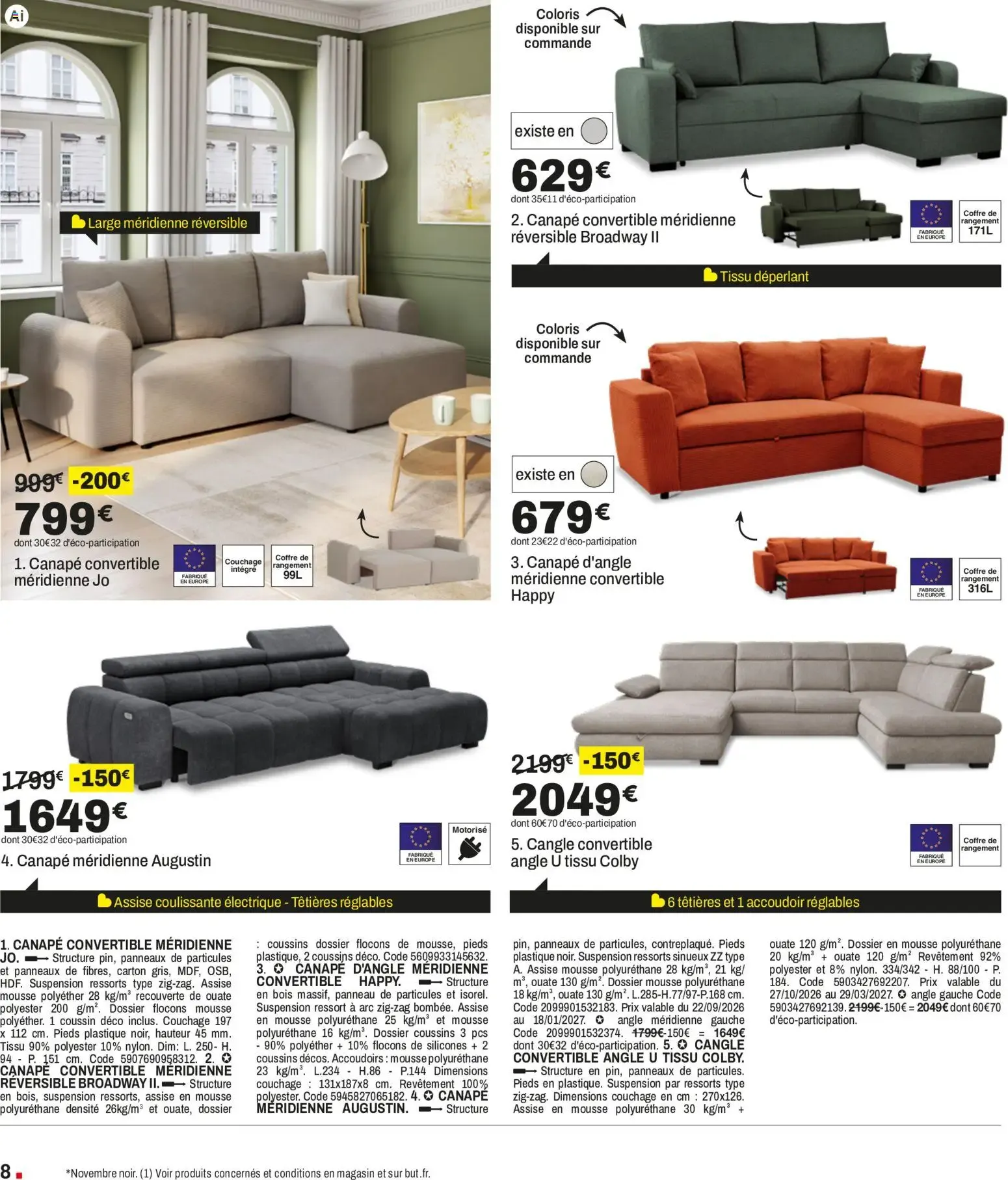 BUT Black November du 27 octobre au 4 janvier 2027 - Catalogue page 8