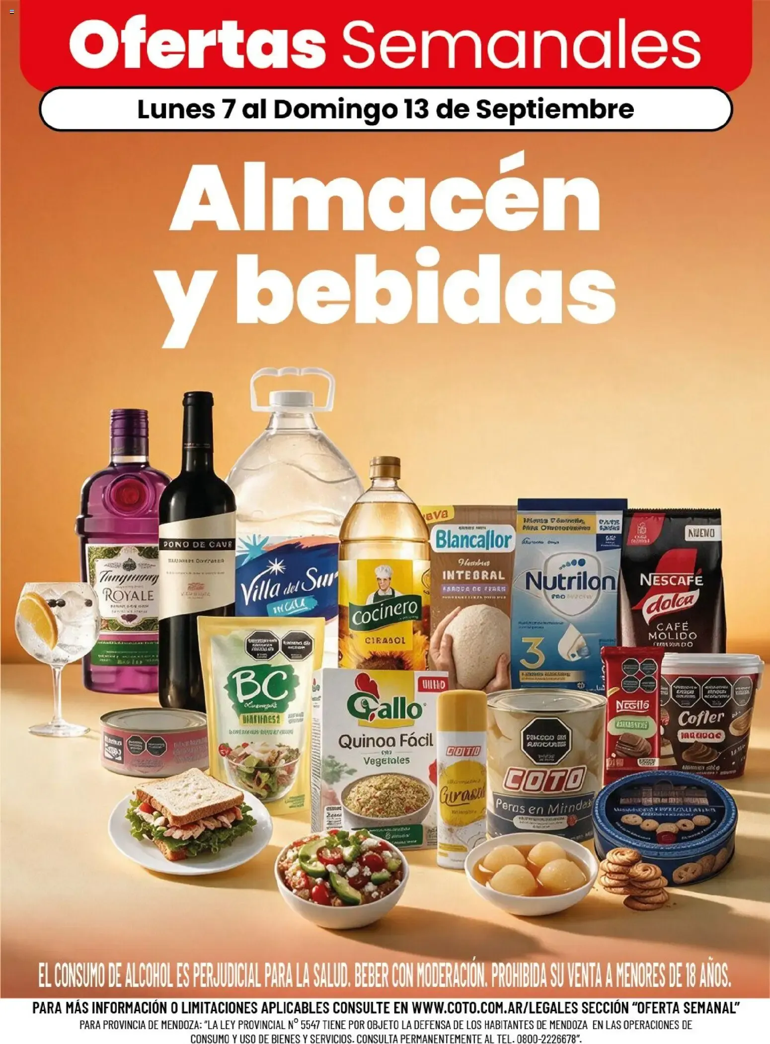 Ofertas de Ofertas Semanales - Almacén y bebidas 7 de septiembre al 13 de septiembre 2026 - Página 1 del catálogo