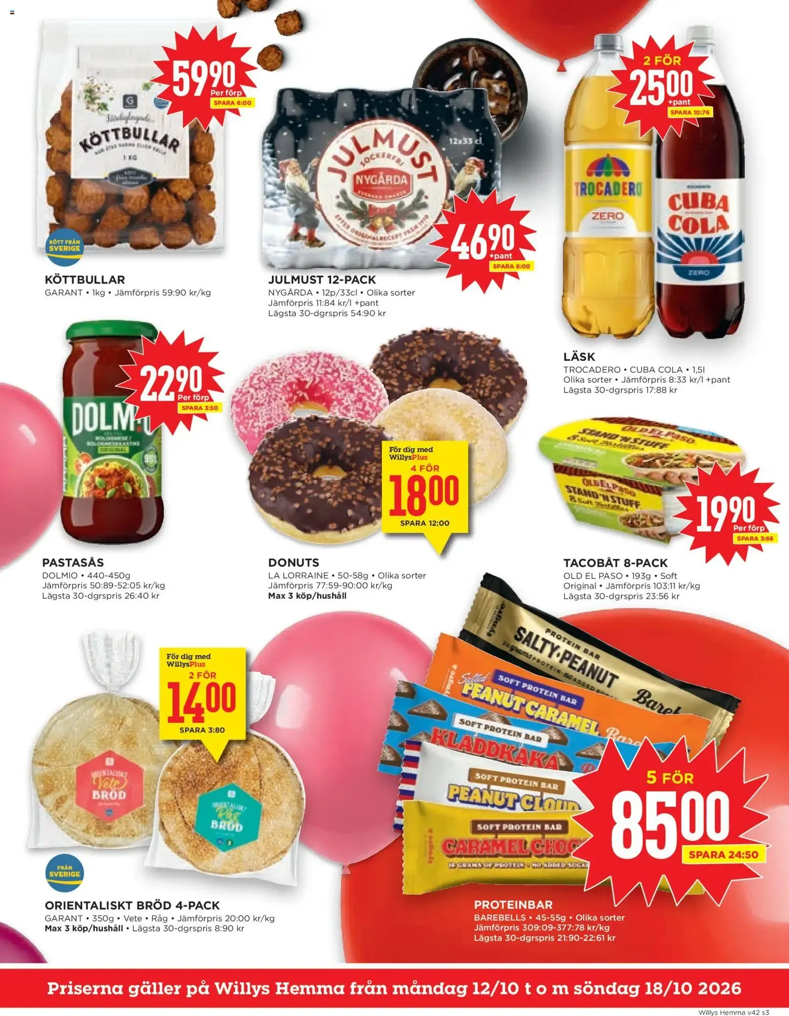 Willys Hemma: ¡Celebramos nuestro aniversario con grandes precios! från 12 oktober till 18 oktober 2026 - Reklamblad sidor 3
