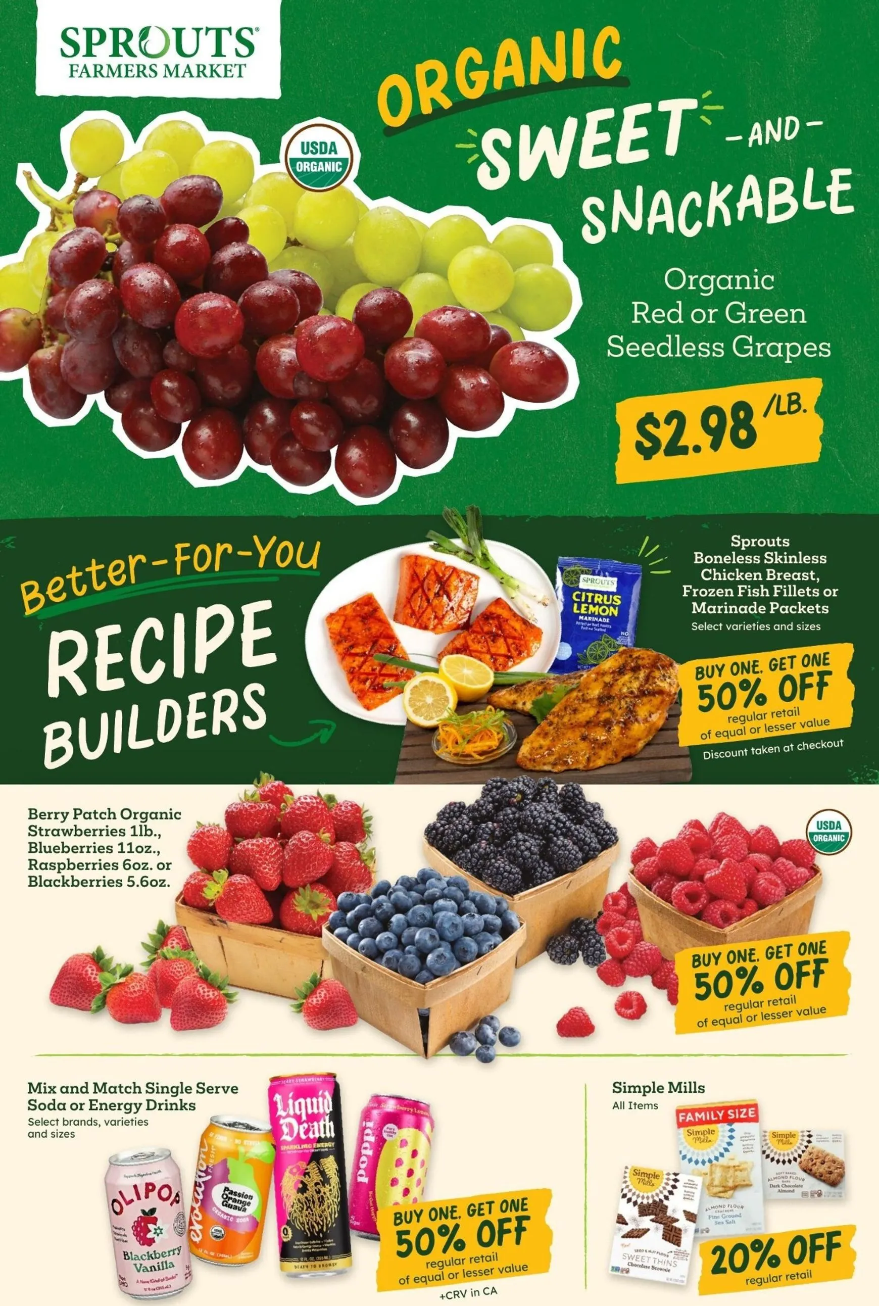 Weekly ad Current Sprouts Farmers Market leaflet valid from Wednesday 06/03/2026 to Tuesday 06/09/2026 from June 3 to June 9 2026 - Page 1