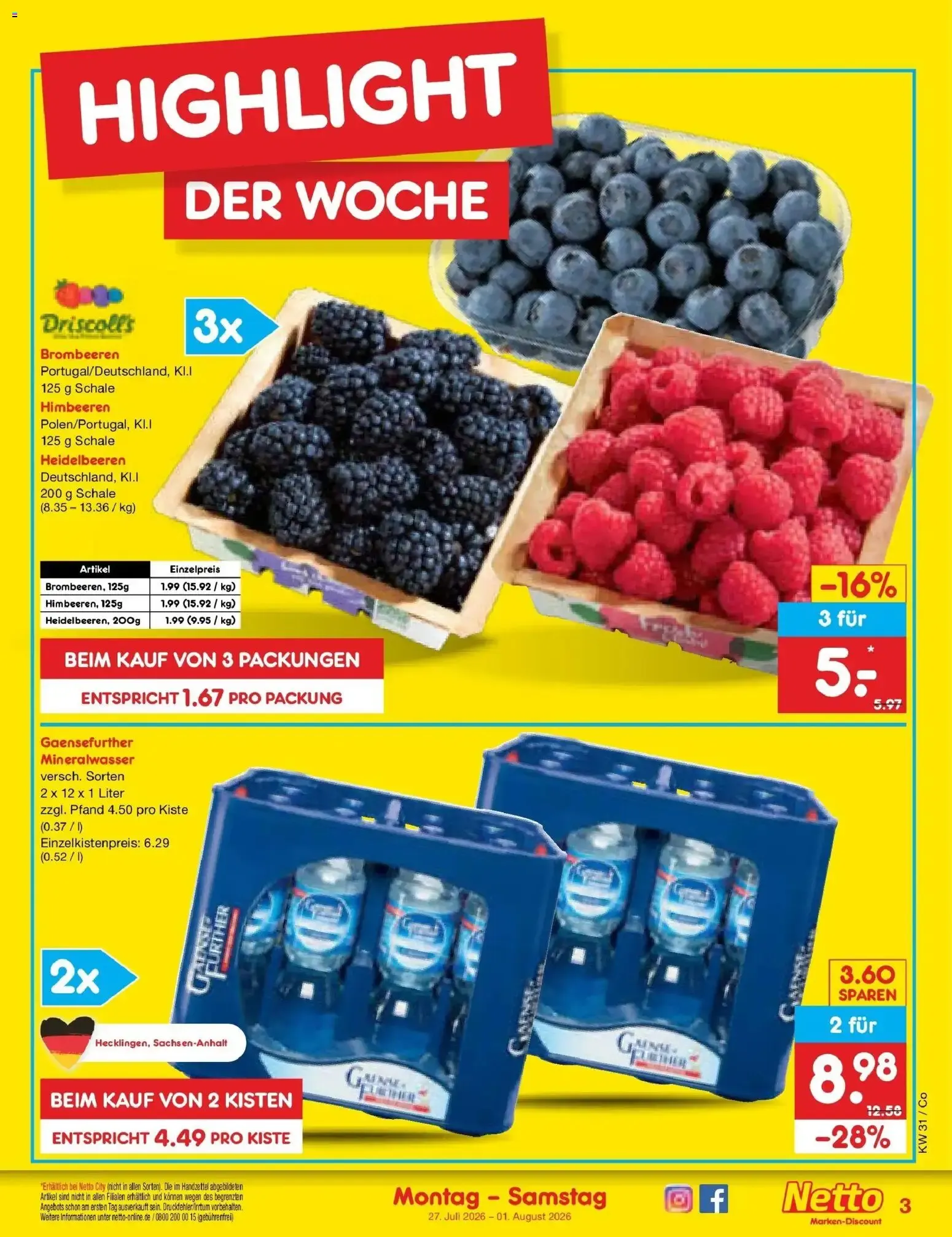 Netto Marken-Discount Prospekt Leipzig (ab 27.07.2026) » Angebote von 27. Juli bis 1. August 2026 - Prospekt seite 3