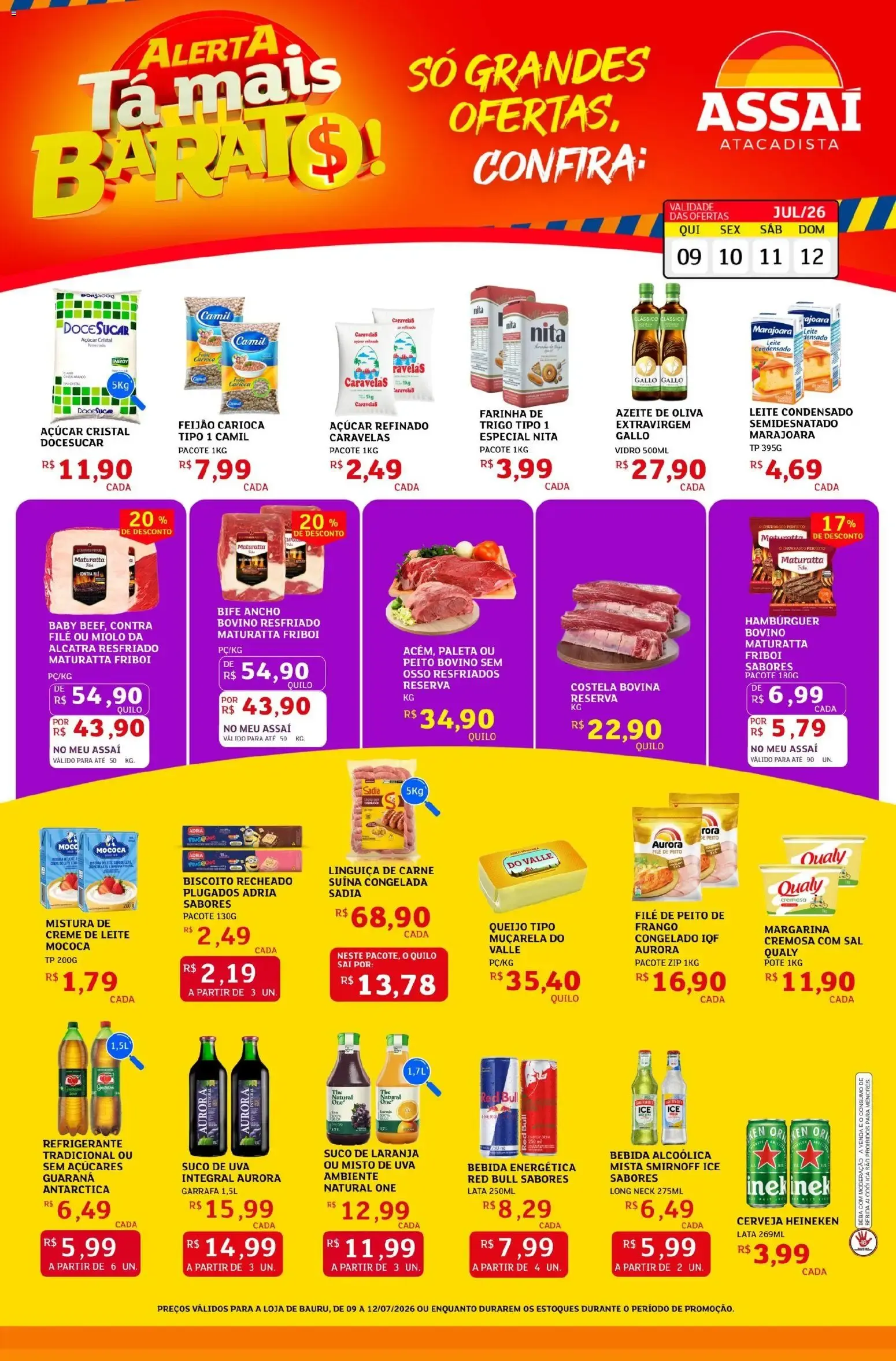 Encarte de Assaí Atacadista - Só Grandes Ofertas 9 de julho até 12 de julho 2026 - Pagina 1