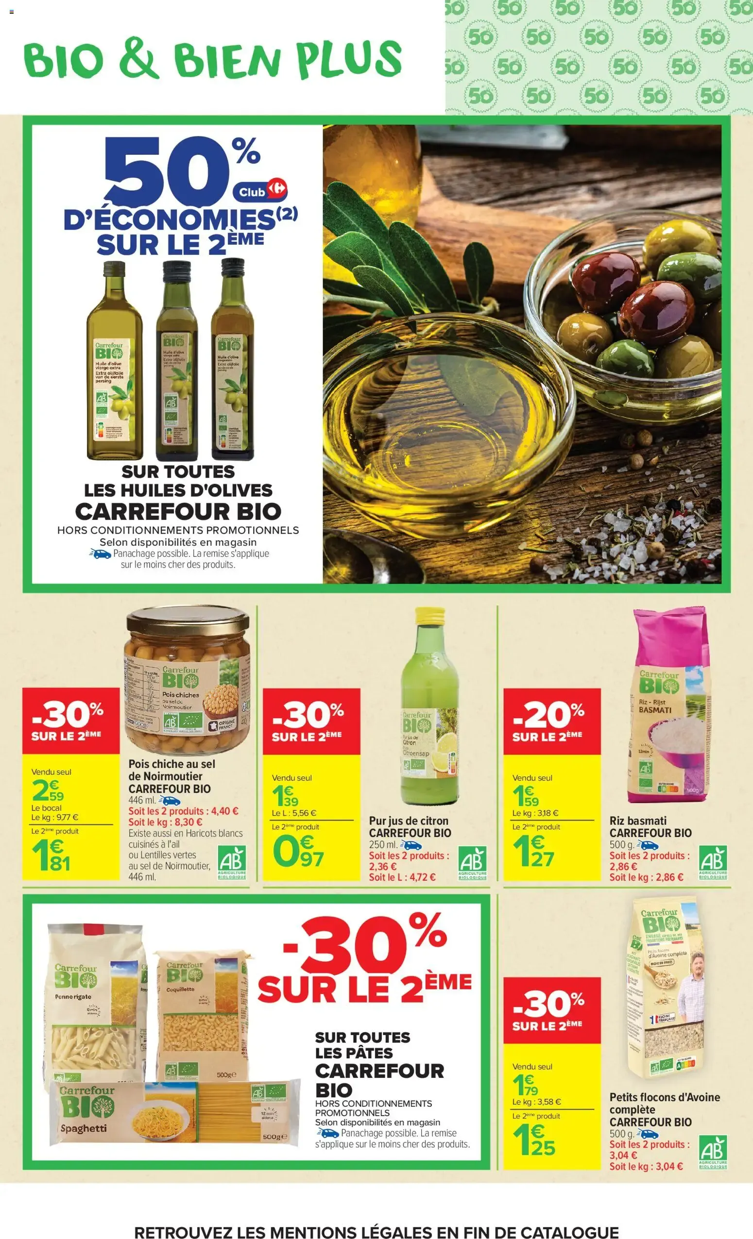 Carrefour Market Avec le club carrefour goûtez AU bio le moins cher de France à partir du 02/06/2026 - promo en ligne du 2 juin au 14 juin 2026 - Catalogue page 13