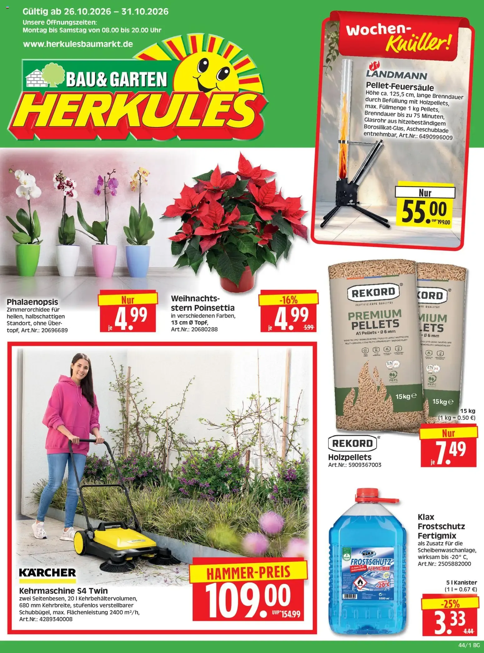 HERKULES Bau & Garten (ab 26.10.2026) zum Blättern von 26. Oktober bis 31. Oktober 2026 - Prospekt seite 1