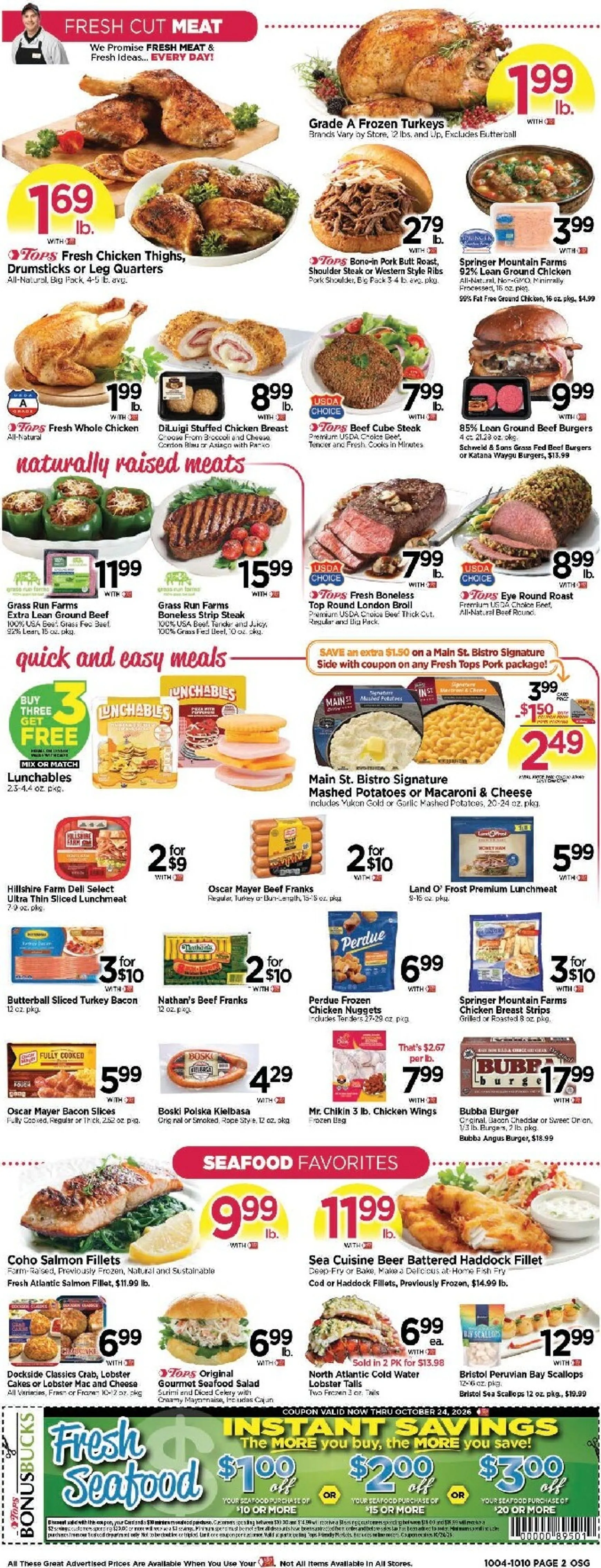 Weekly ad Current Tops Markets leaflet valid from Sunday 10/04/2026 to Saturday 10/10/2026 from October 4 to October 10 2026 - Page 4