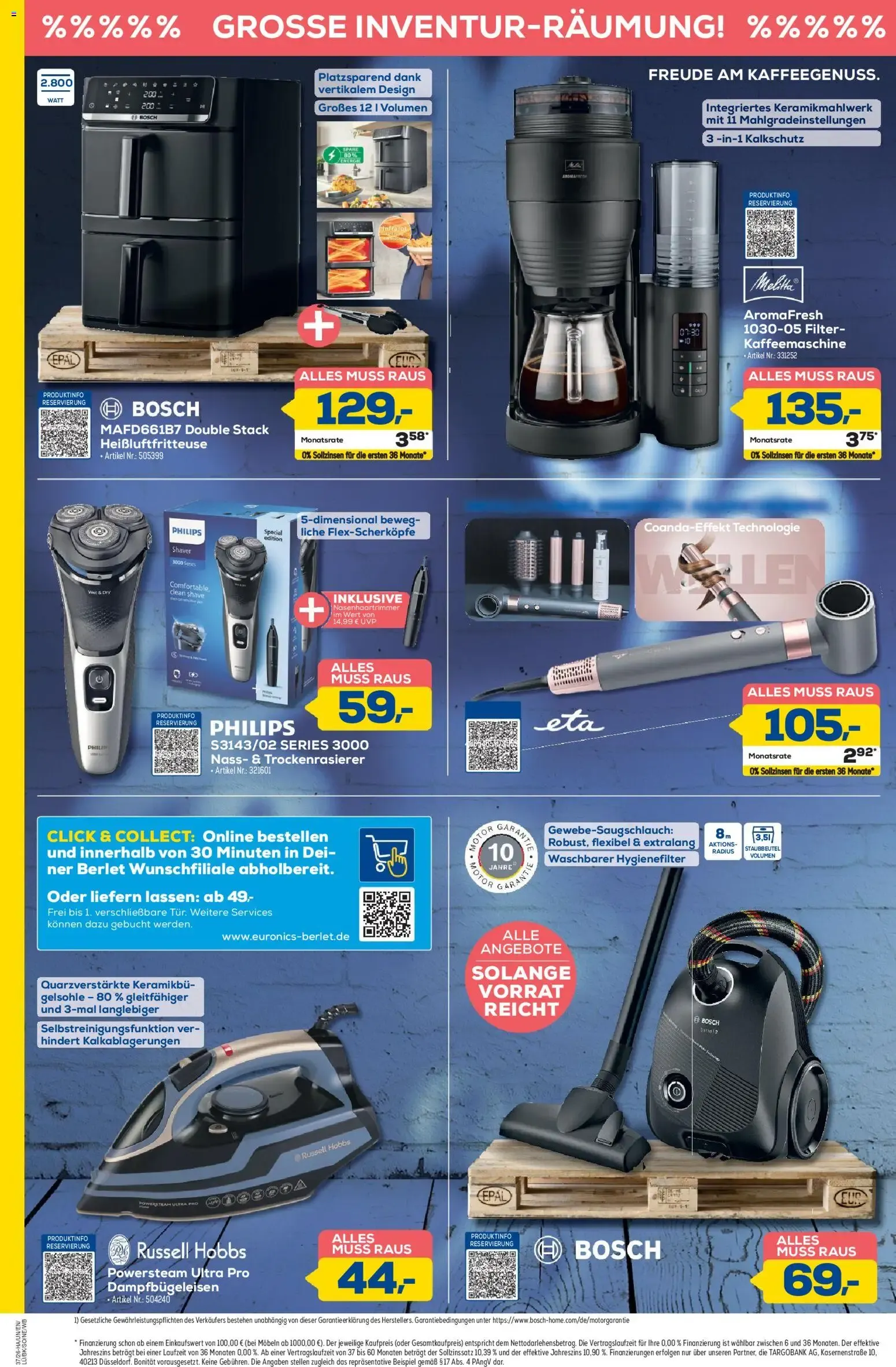 INVENTUR-RÄUMUNG. Euronics Berlet. von 3. September bis 9. September 2026 - Prospekt seite 4