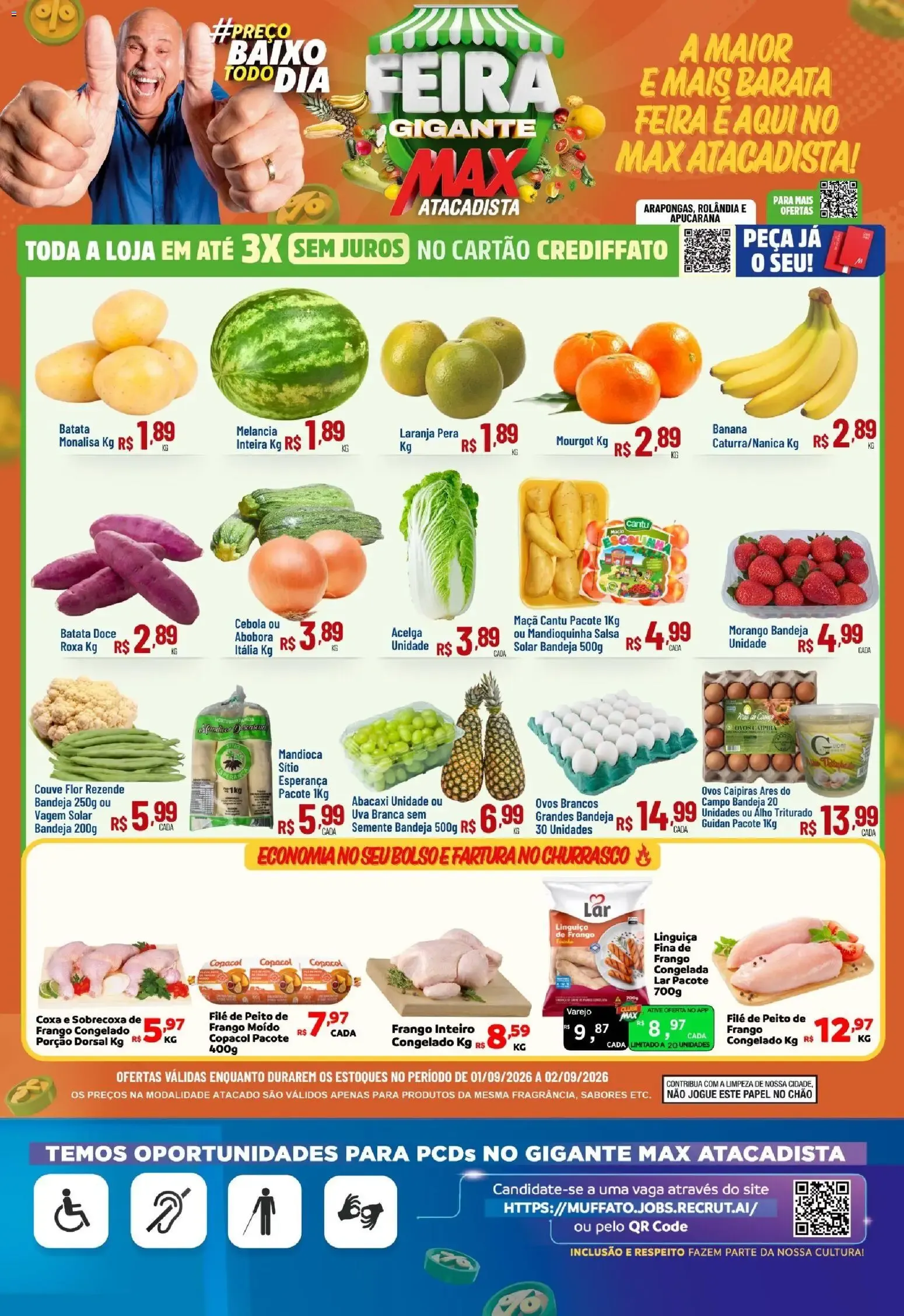 Encarte de Max Atacadista ofertas Feira de 01/09/2026 | Promoções Online 1 de setembro até 2 de setembro 2026 - Pagina 1