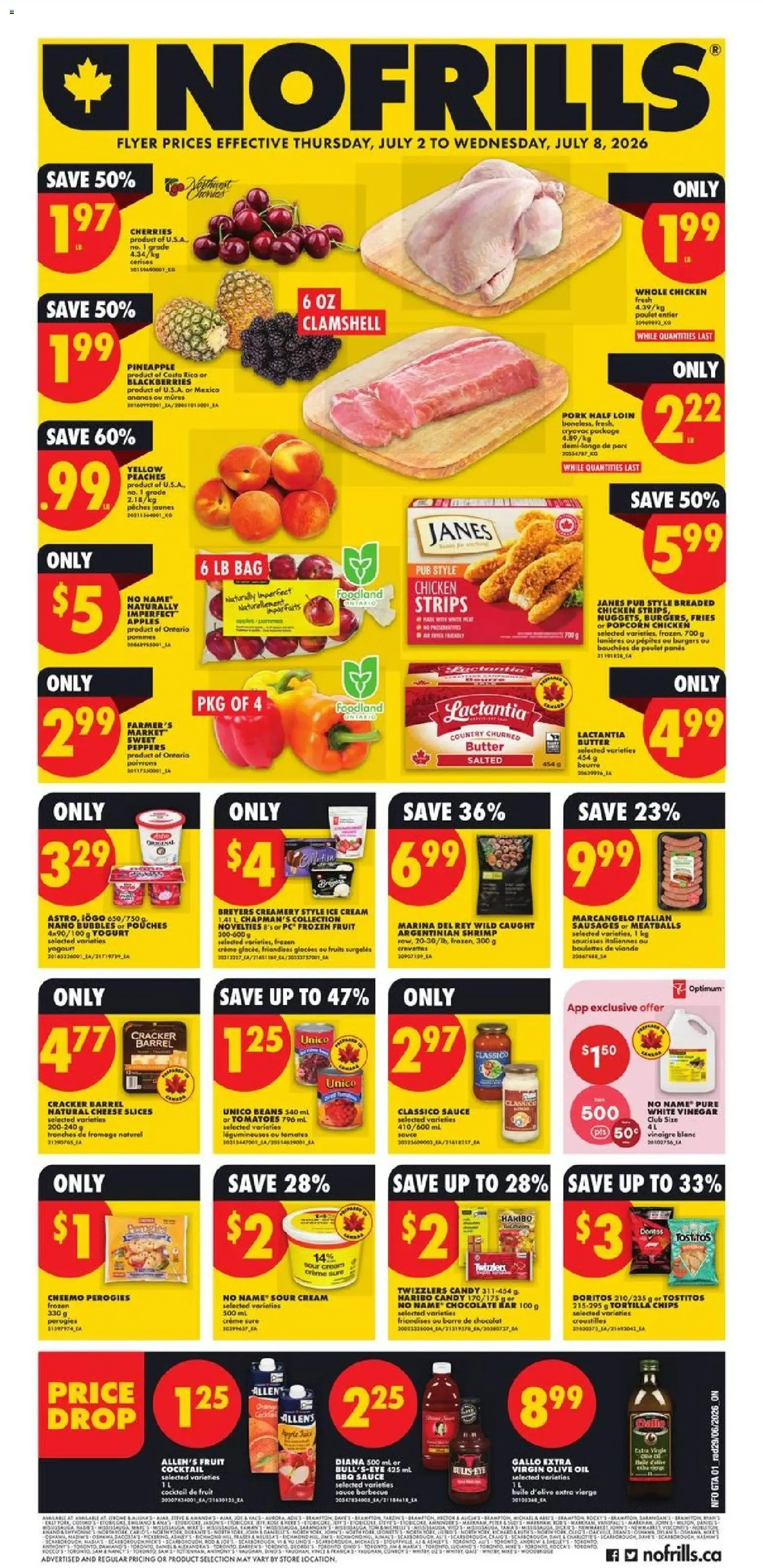 No Frills weekly flyer / circulaire from Jul 2, 2026 > weekly specials & deals from July 2 to July 8 2026 - flyer page 1