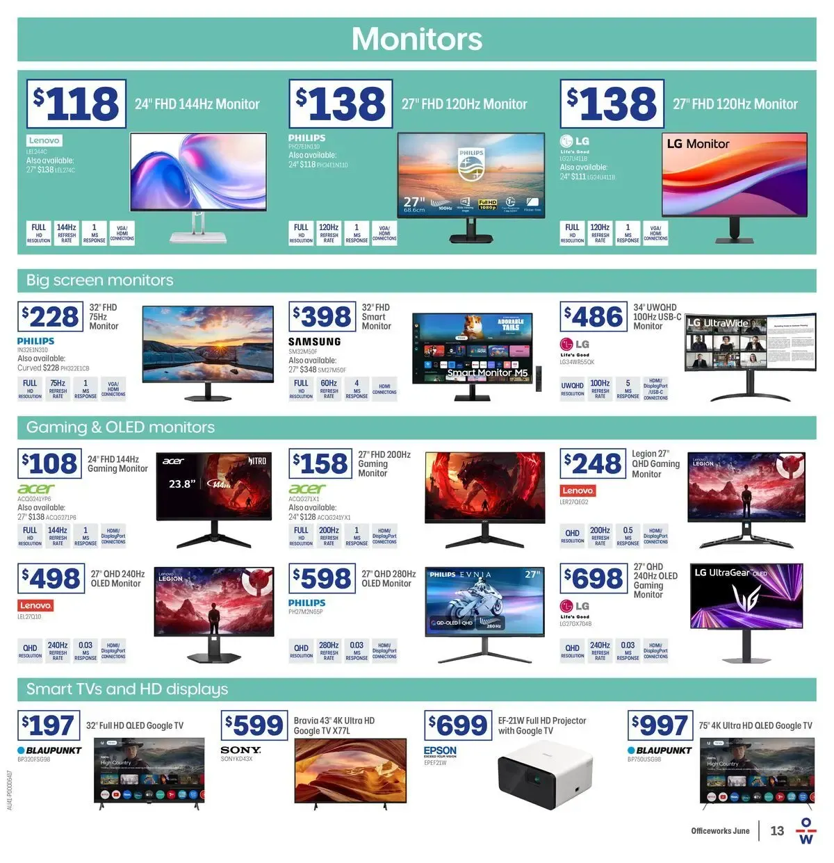 Officeworks EOFY Deals - 11/06/2026 > weekly / monthly specials - Catalogue valid from 11 June to 30 June 2026 - page 13