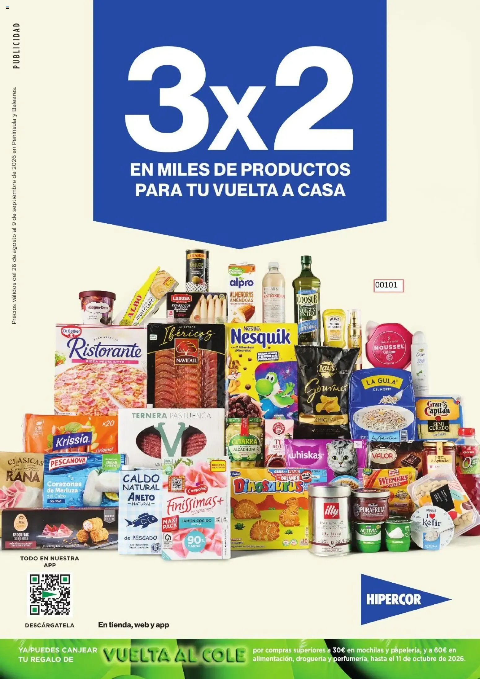 Catálogo de Hipercor: 3x2 en miles de productos para tu vuelta a casa 26 de agosto al 9 de septiembre 2026 - Página 1