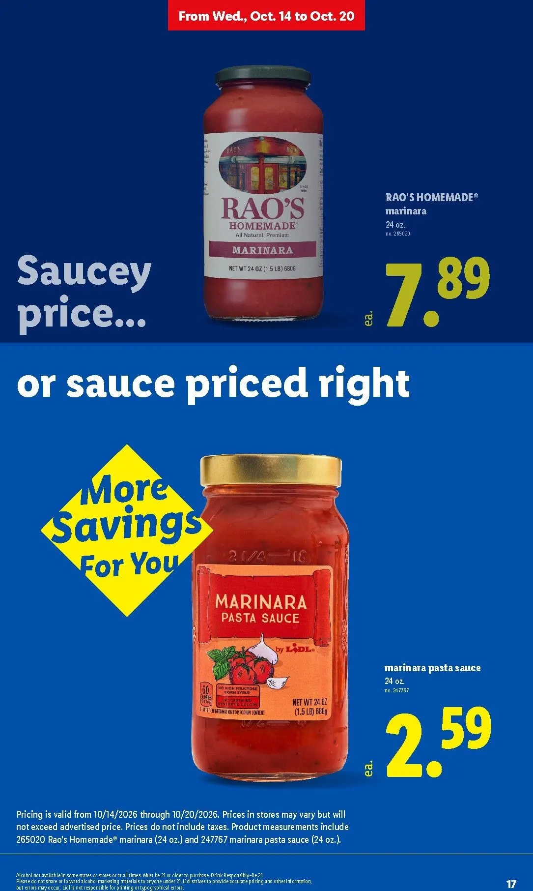 Weekly ad Current Lidl leaflet valid from Wednesday 10/14/2026 to Tuesday 10/20/2026 from October 14 to October 20 2026 - Page 17