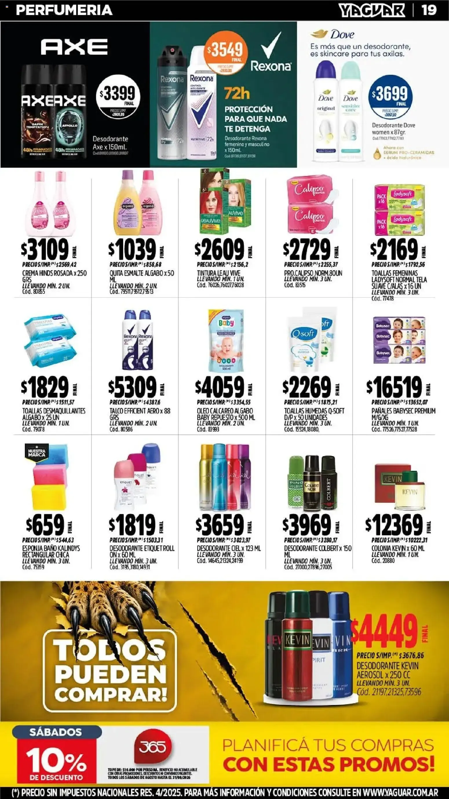 Ofertas de MAYORISTA YAGUAR OFERTAS SALVAJES 3 de agosto al 8 de agosto 2026 - Página 19 del catálogo
