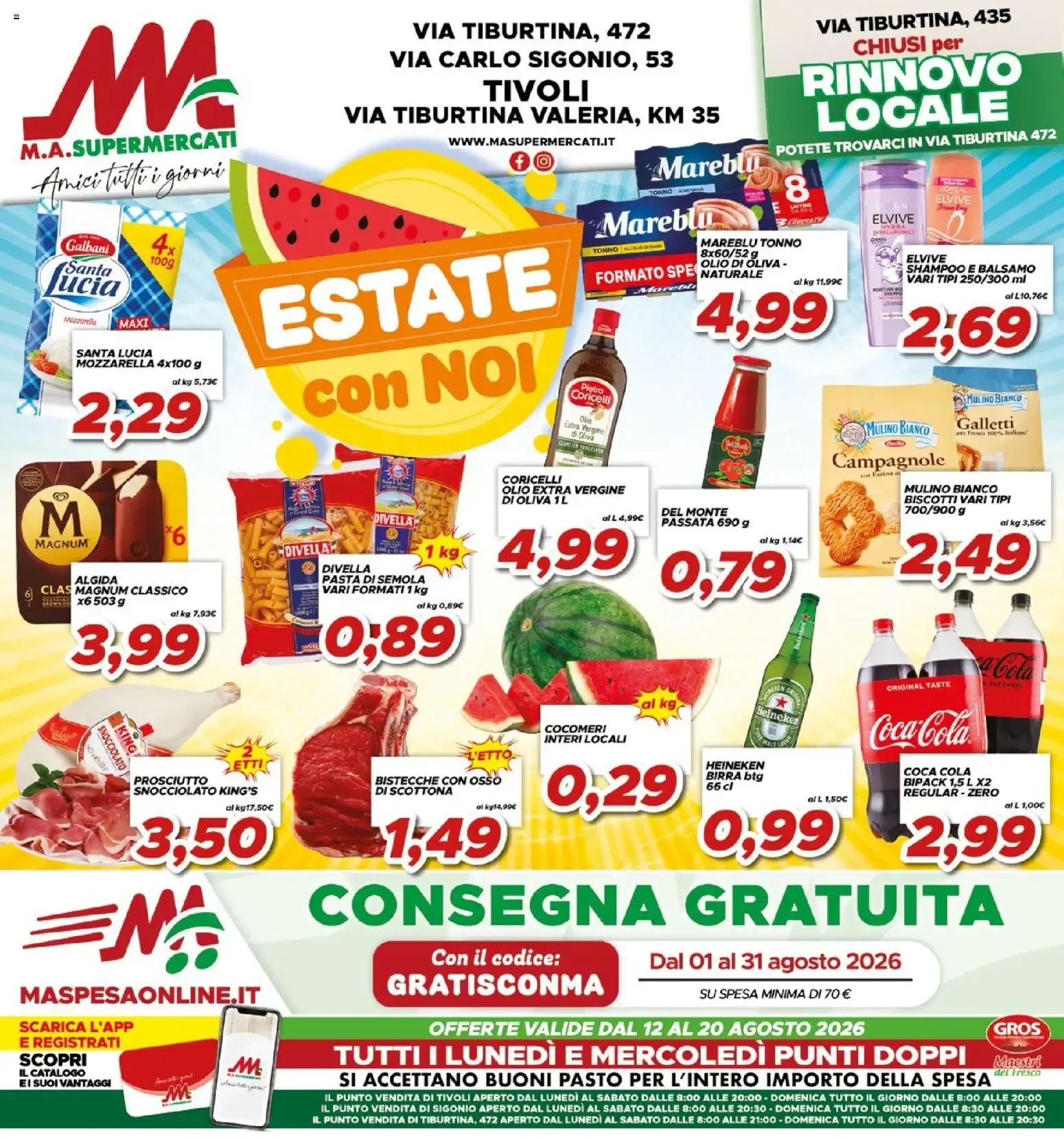 M.A. Supermercati: Estate con Noi da 12 agosto a 20 agosto di 2026 - Pagina del volantino 1