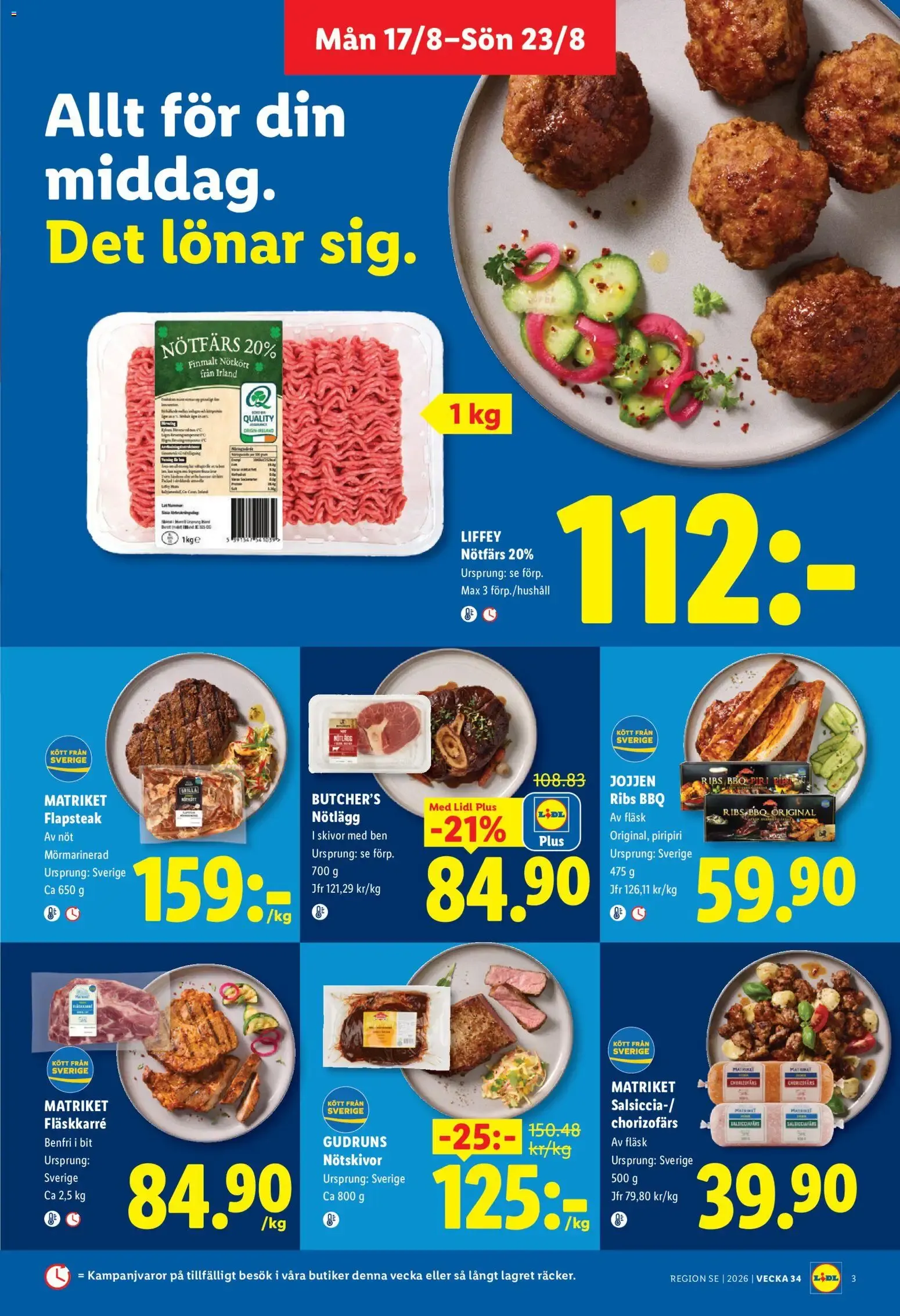 Lidl: Kvalitetssäkrade frukter och grönsaker. Det lönar sig. från 17 augusti till 23 augusti 2026 - Reklamblad sidor 3