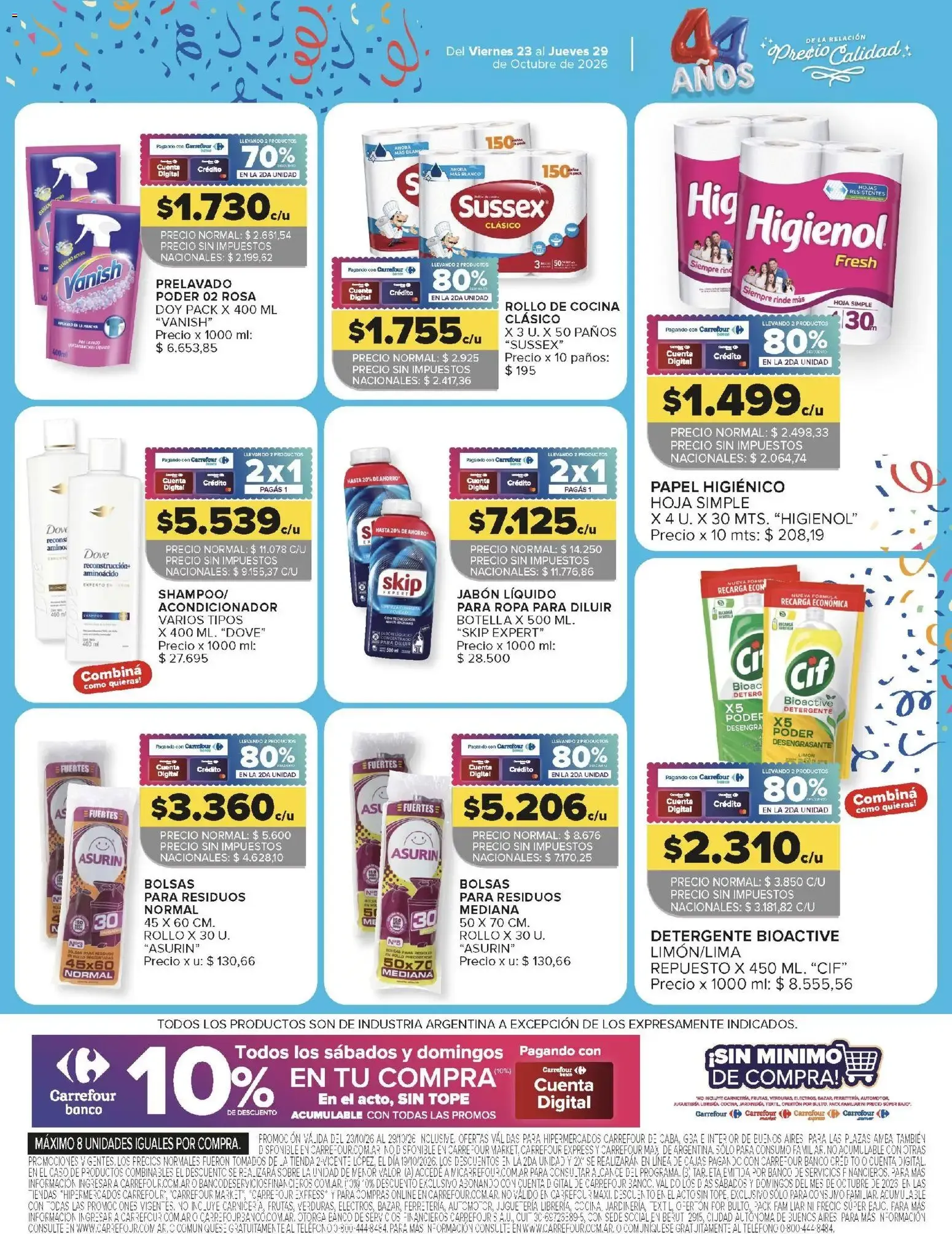Ofertas de Carrefour: 4ta Semana de Festejos - 44 Años de Precio y Calidad 23 de octubre al 29 de octubre 2026 - Página 13 del catálogo