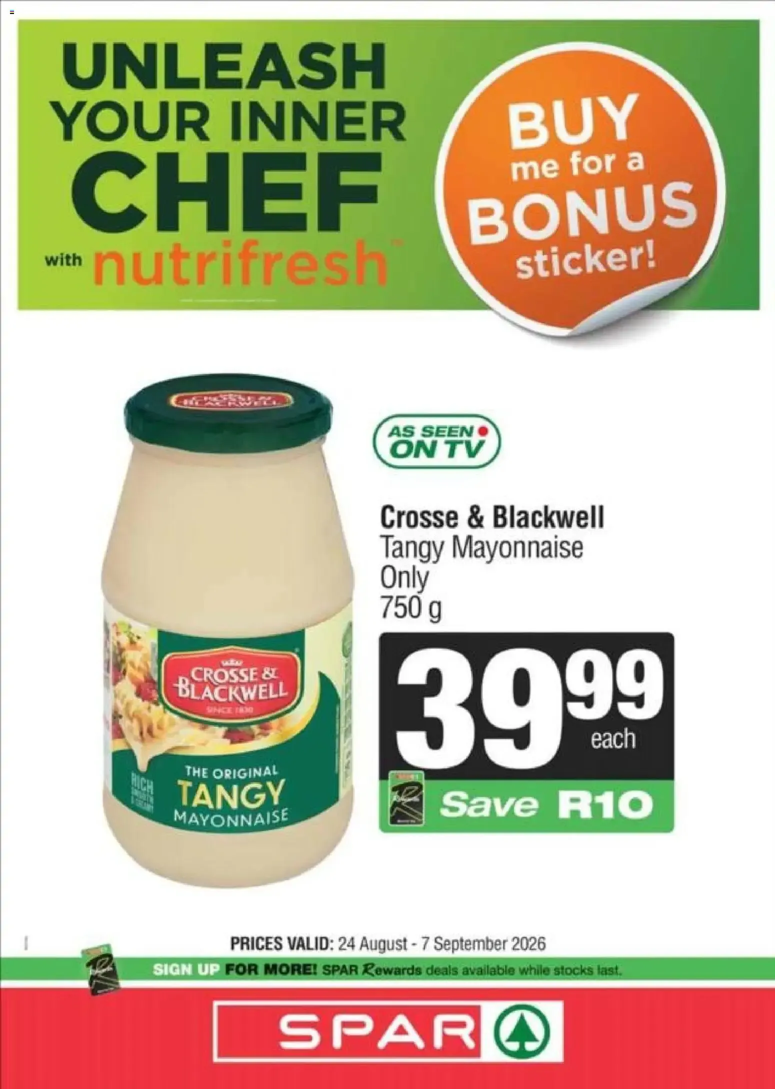 SPAR - Unleash Your Inner Chef with Nutrifresh from 24 August to 7 September 2026 - Catalogue Page 2