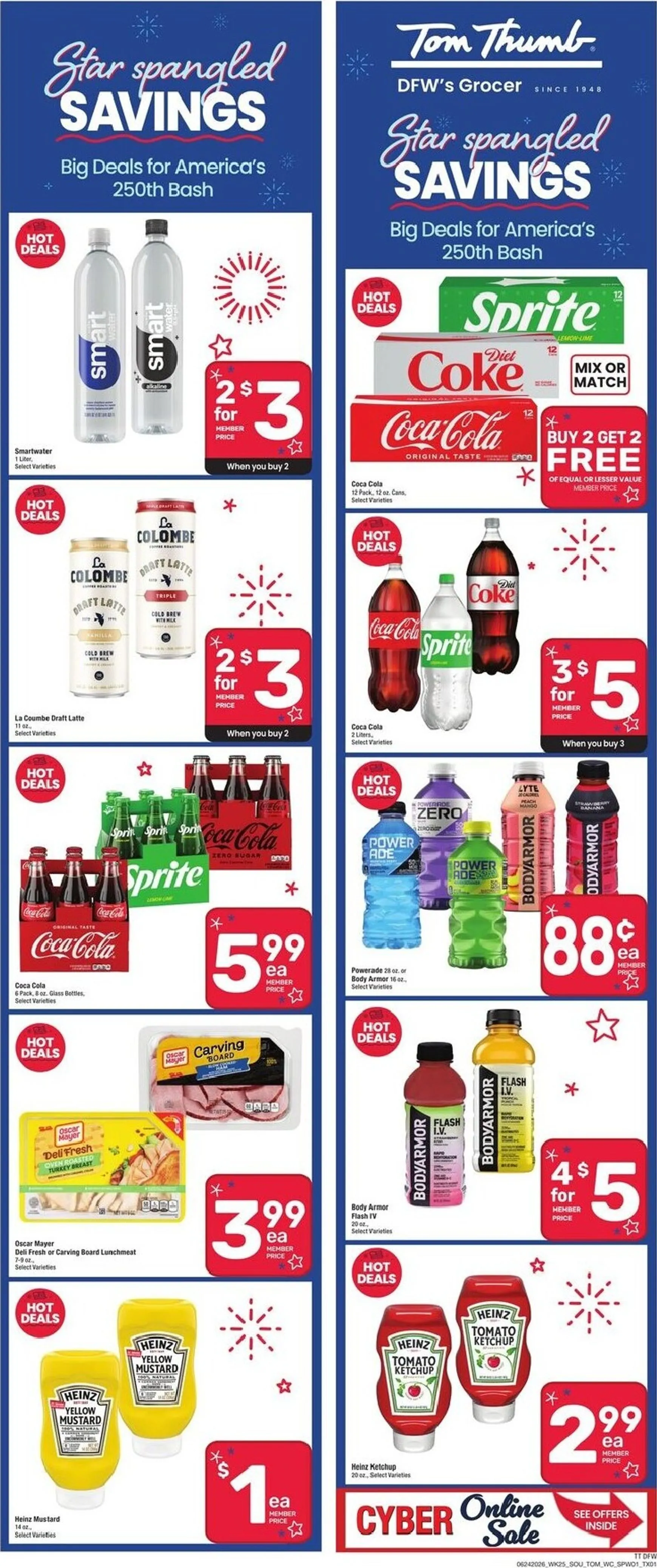 Weekly ad Star spangled SAVINGS Big Deals for America's 250th Bash from June 24 to June 30 2026 - Page 1