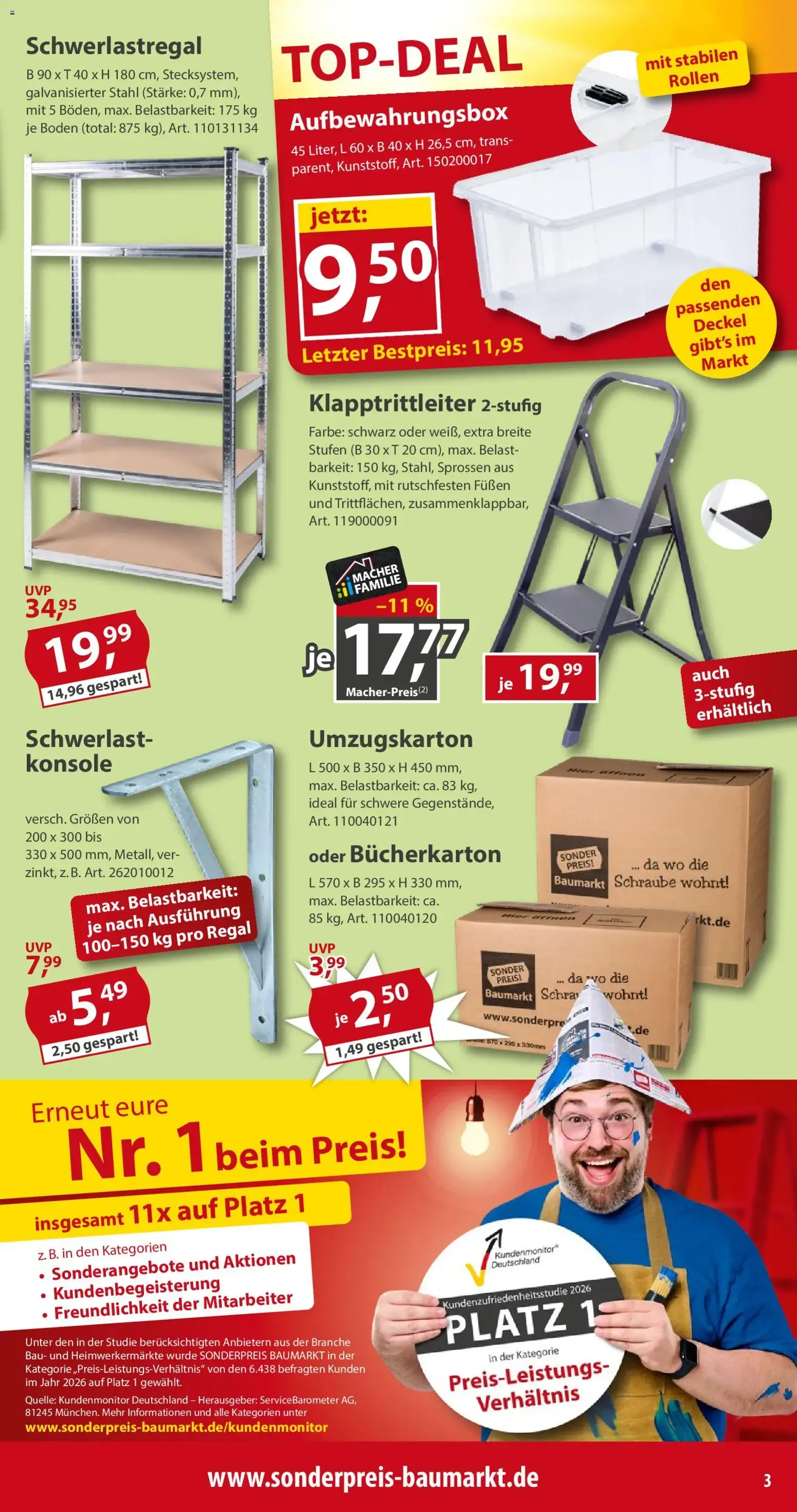Sonderpreis Baumarkt Prospekt (ab 03.10.2026) zum Blättern von 3. Oktober bis 9. Oktober 2026 - Prospekt seite 3