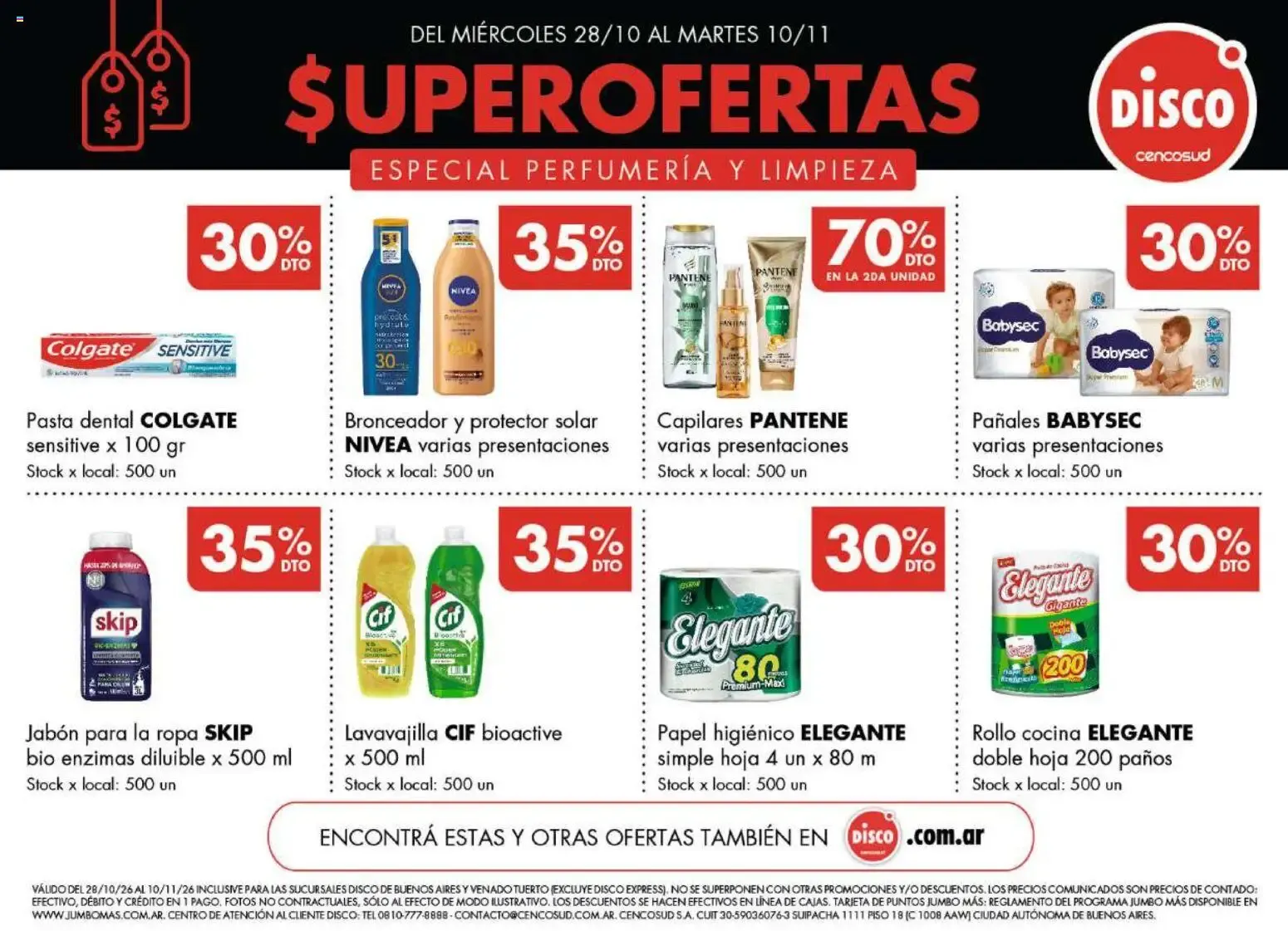 Ofertas de Disco - Superofertas - Especial Perfumería y Limpieza del 28/10/2026 - 10/11/2026 28 de octubre al 10 de noviembre 2026 - Página 1 del catálogo