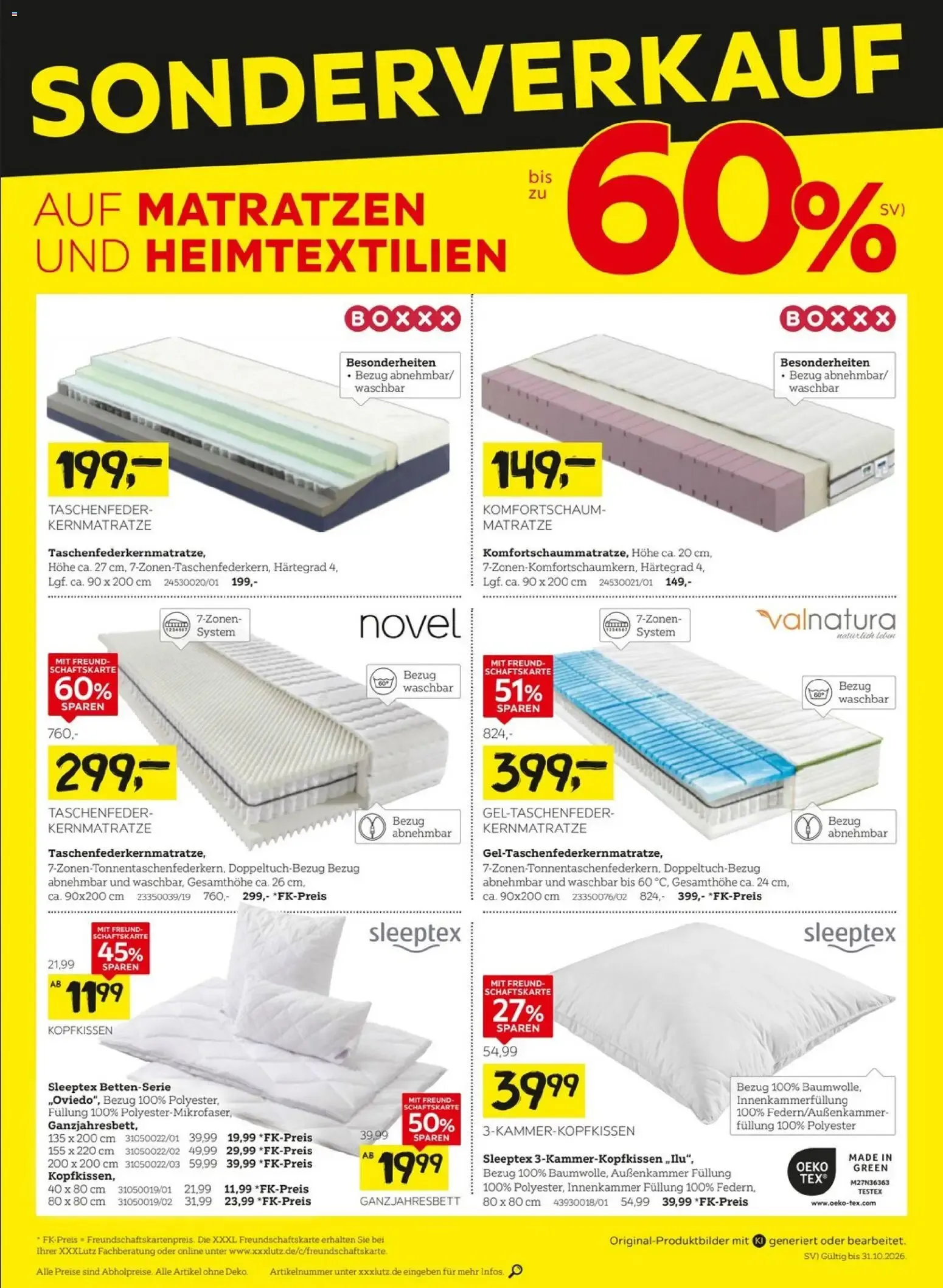 Sonderverkauf en Colchones y Textiles para el Hogar con hasta 60% de descuento von 16. Oktober bis 31. Oktober 2026 - Prospekt seite 1
