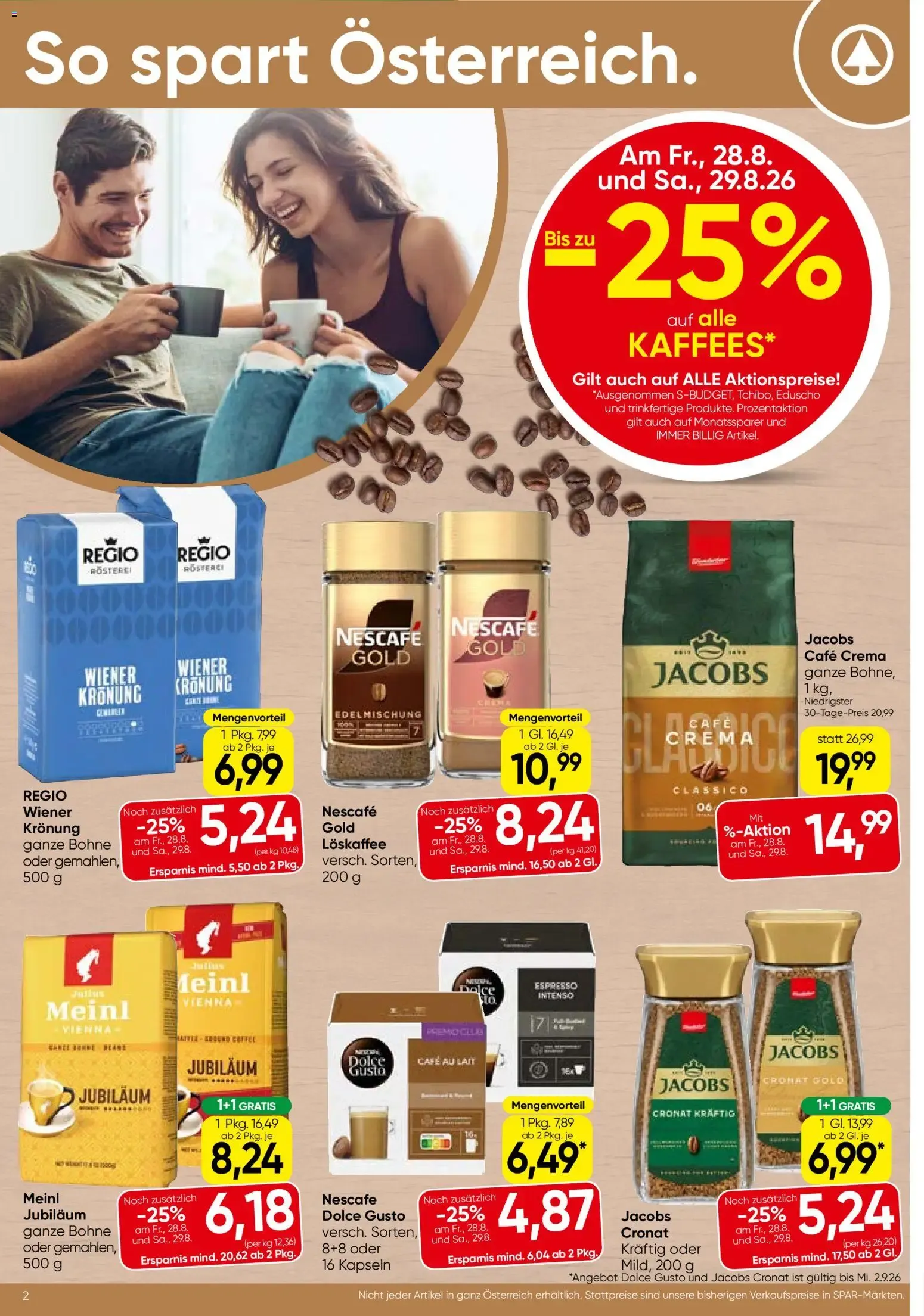 Spar - Flugblatt (27.08.2026) - Angebote und Prospekt von 27. August bis 9. September 2026 - Flugblätt seite  2