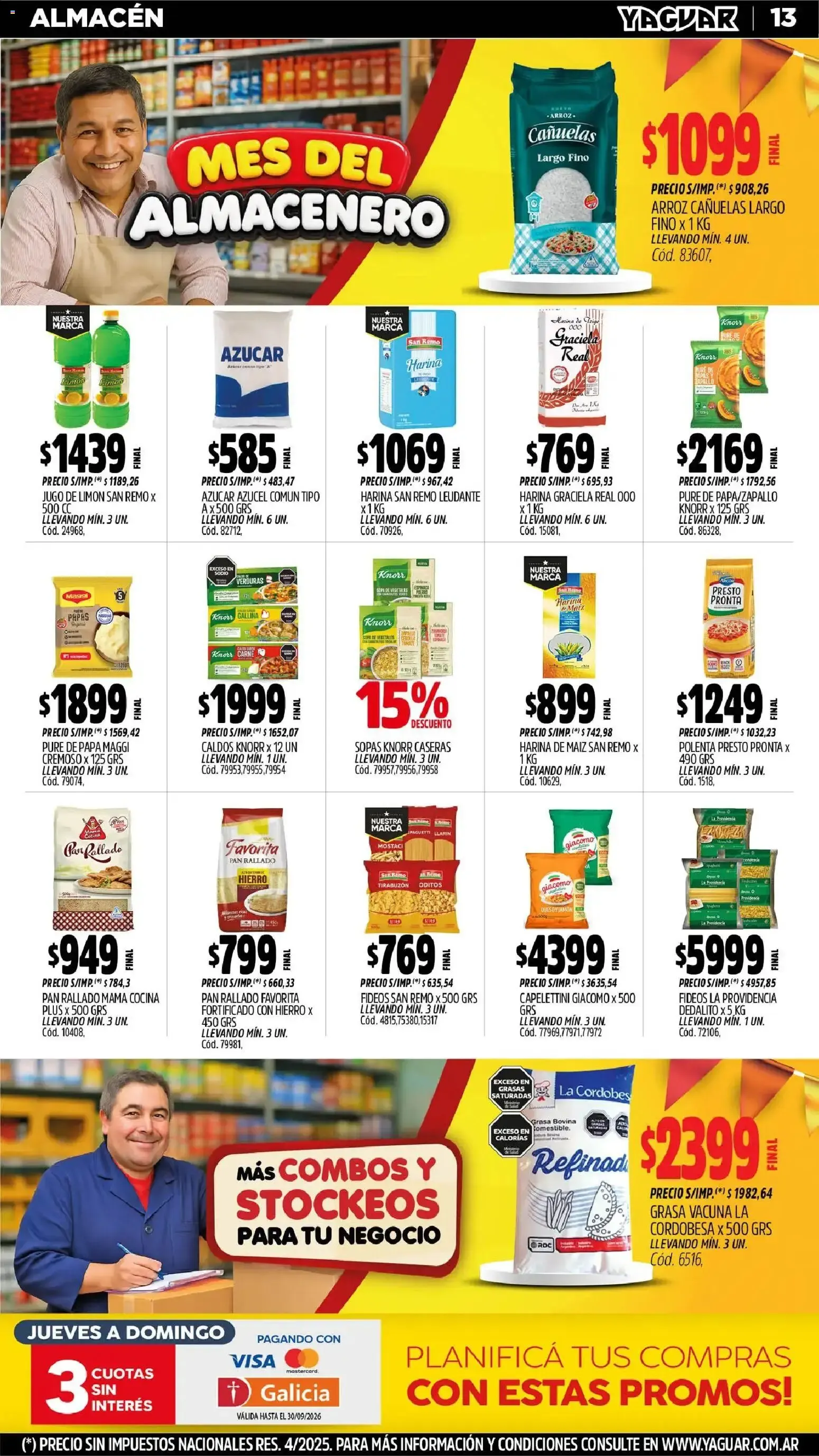 Ofertas de Mayorista Yaguar - Mes del Almacenero - San Juan 31 de agosto al 5 de septiembre 2026 - Página 13 del catálogo