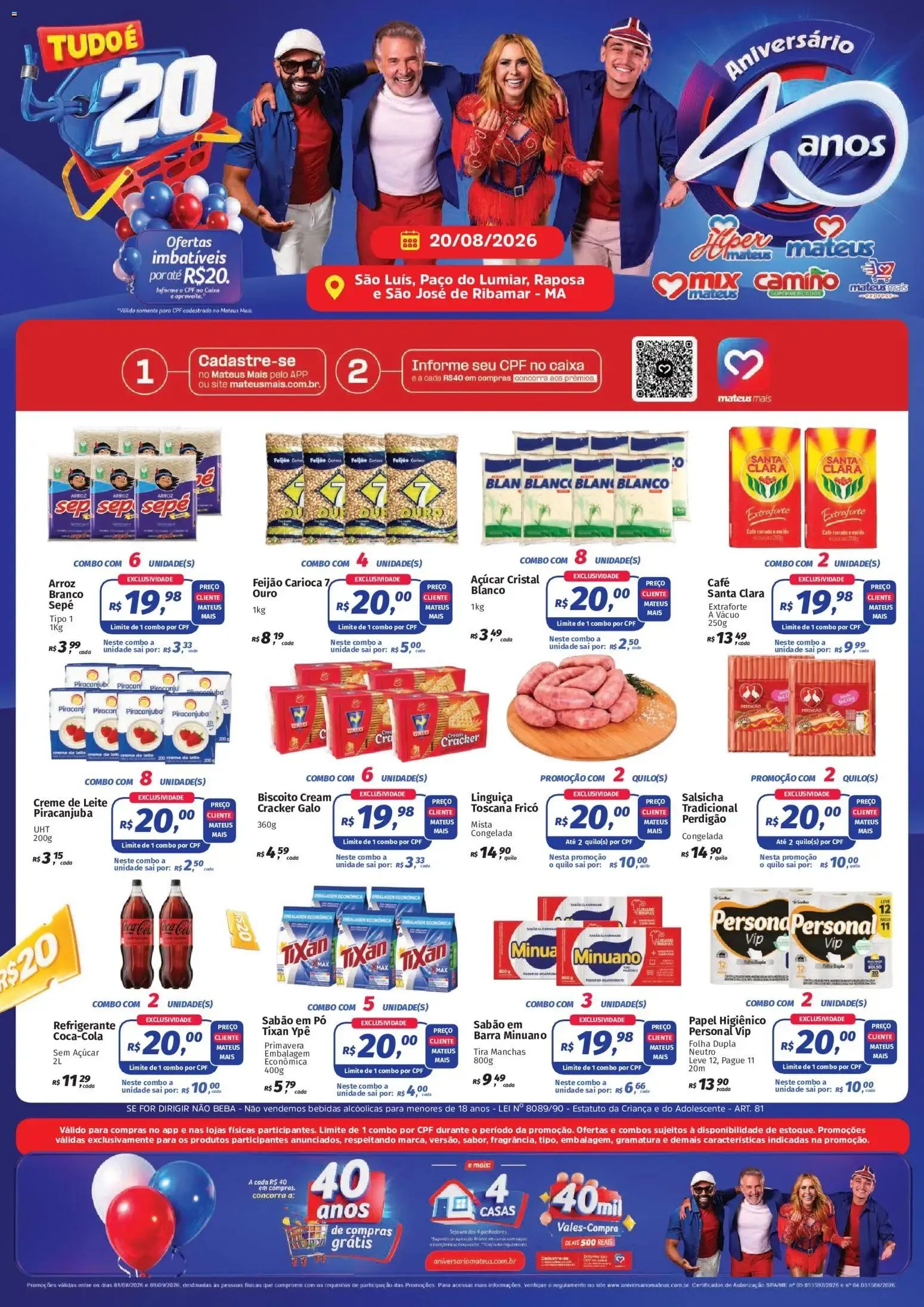 Encarte de Mateus ofertas Regular de Aniversario de 20/08/2026 | Promoções Online 1 de agosto até 9 de setembro 2026 - Pagina 1